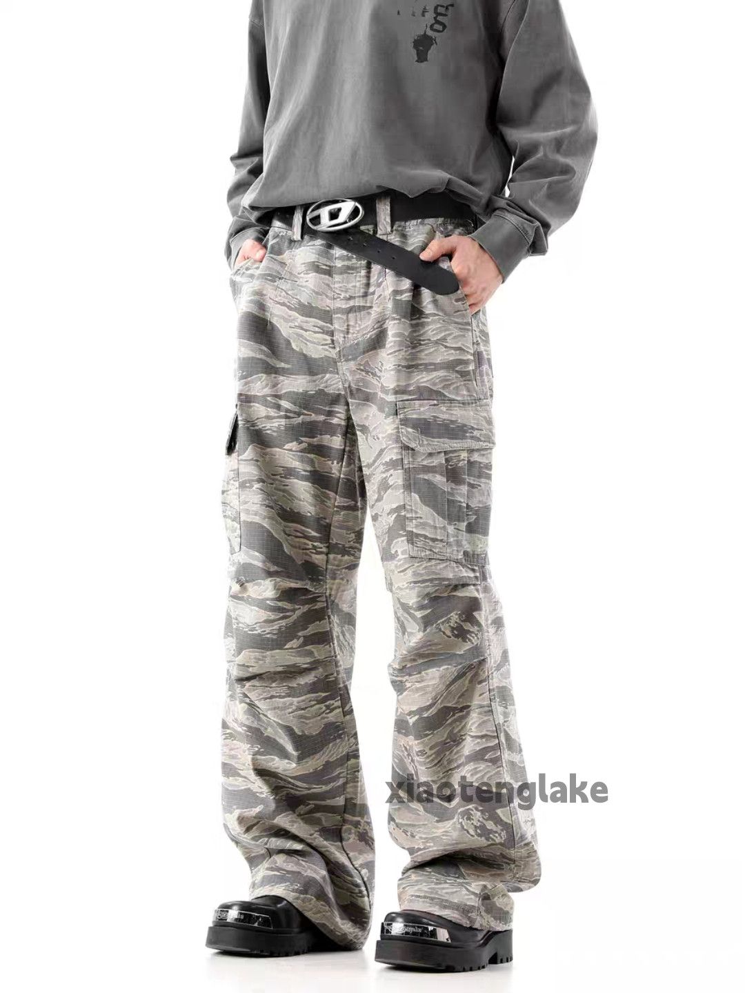 Designer × Japanese Brand × Vintage utility military loose baggy cleanfit camo cargo pants Size US 30 / EU 46 - 3 Thumbnail