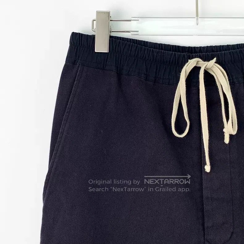 Rick Owens Rick Owens Black cotton drawstring slacks with low-end sla Size US 38 / EU 54 - 3 Thumbnail
