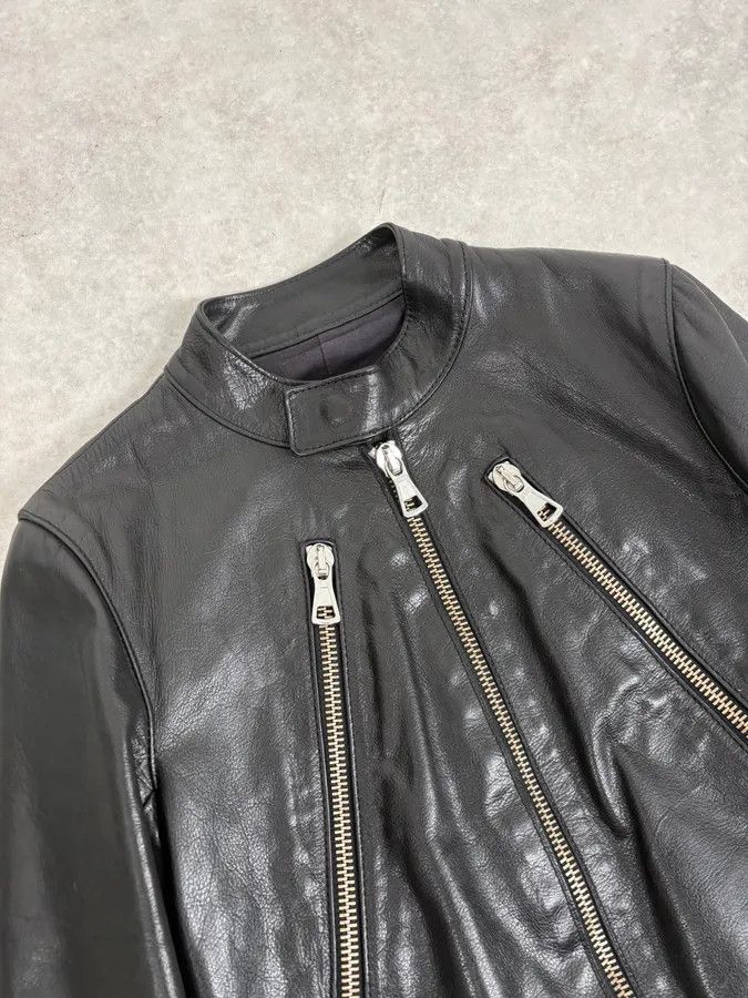 Maison Margiela SS2005 Maison Martin Margiela Black 5 Zip Biker Leather Jacket Size S / US 4 / IT 40 - 5 Thumbnail
