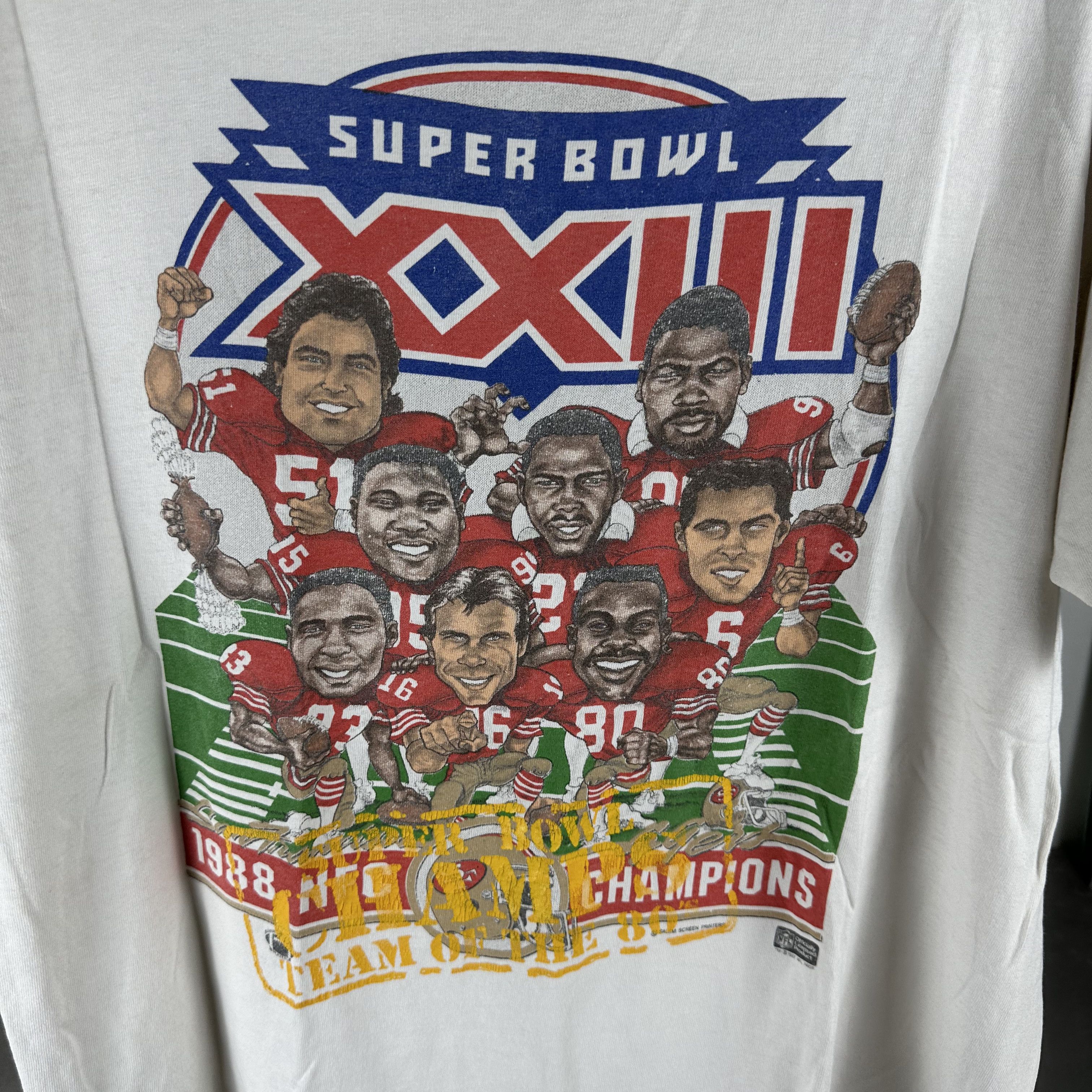 Vintage ​1988 San Francisco 49ers NFL Champions Caricature T-shirt Size US XL / EU 56 / 4 - 2 Thumbnail