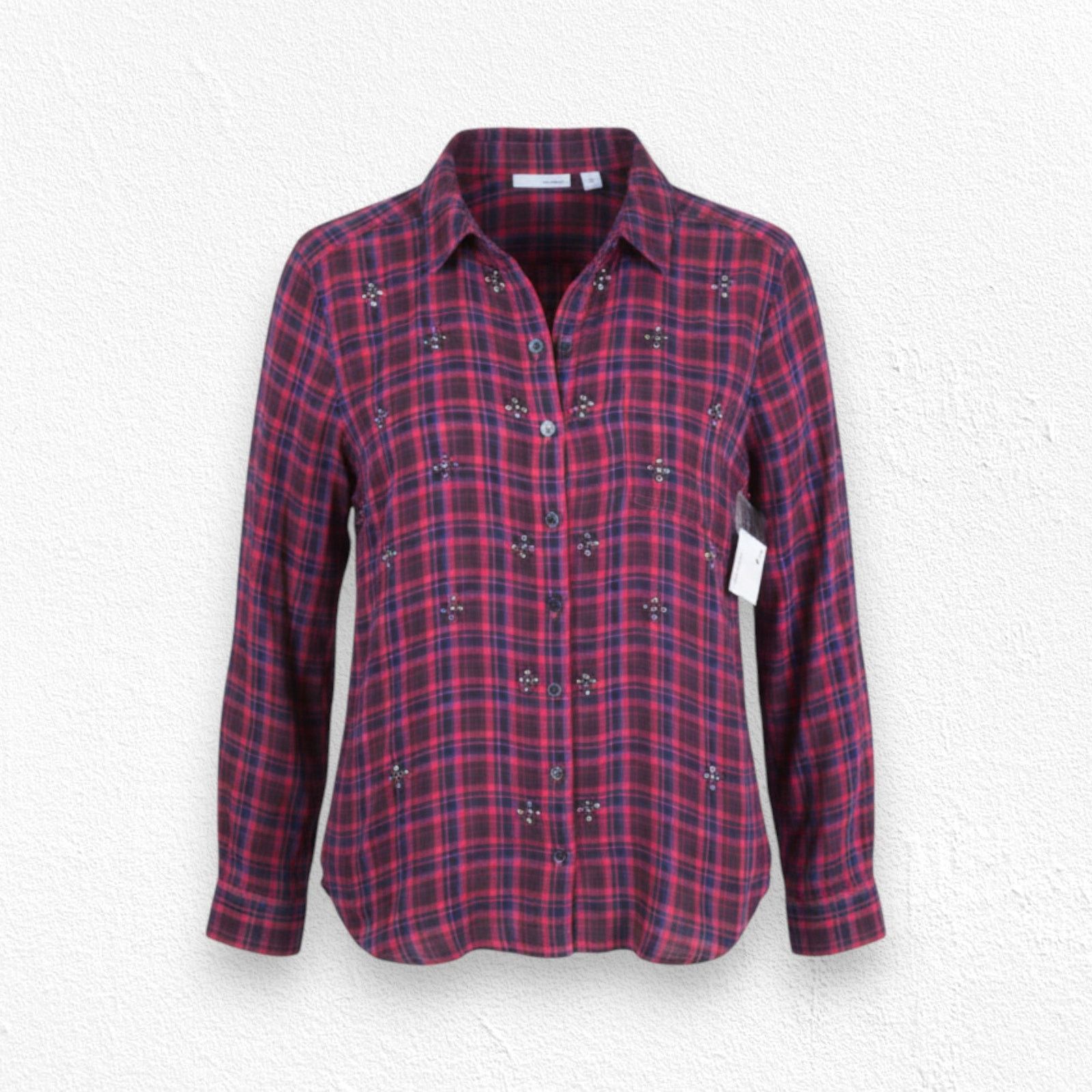 Other Embellished Plaid Button Down Shirt Flannel Size Medium Size M / US 6-8 / IT 42-44 - 1 Thumbnail