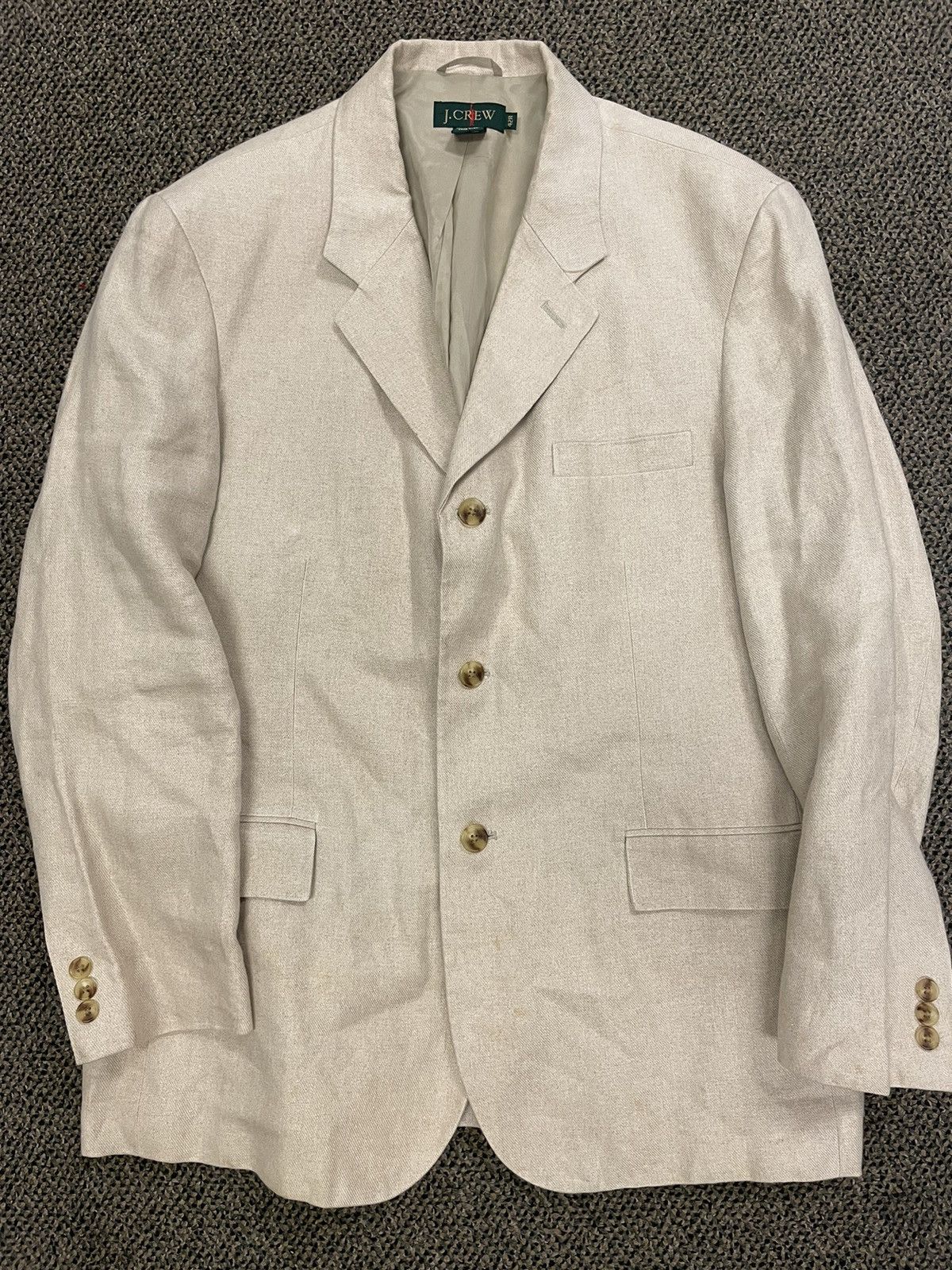 J.Crew × Vintage 3-Button Linen Jacket Size 42R - 1 Thumbnail