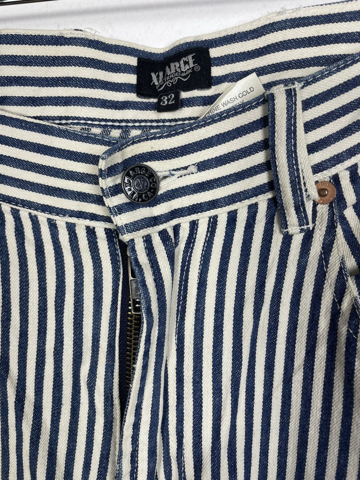 X-LARGE Vintage X Large Hickory Stripes Carpenter Pants Size US 33 - 6 Thumbnail