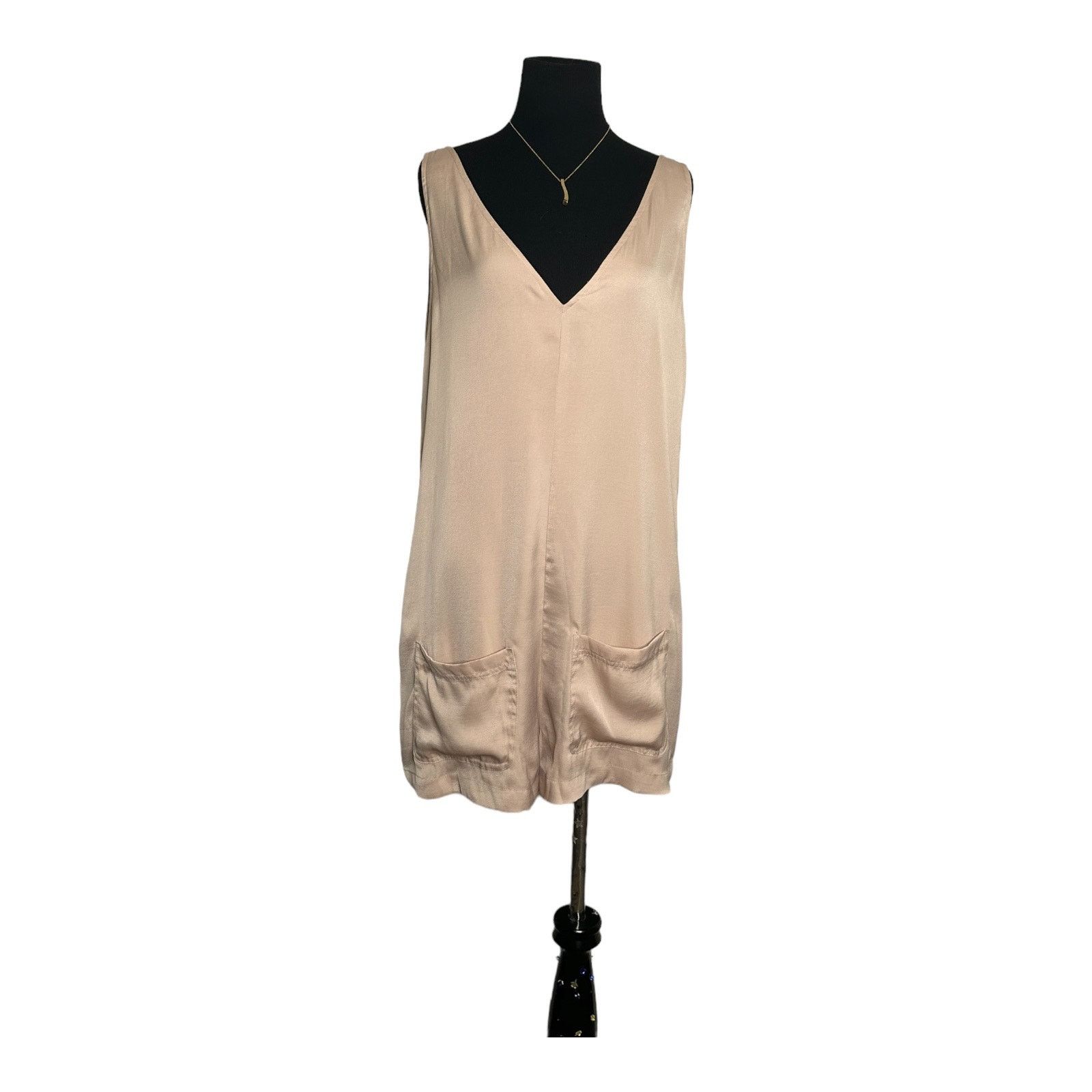 Guess Guess beige satin sleeveless romper size M Size 28" / US 6 / IT 42 - 17 Thumbnail