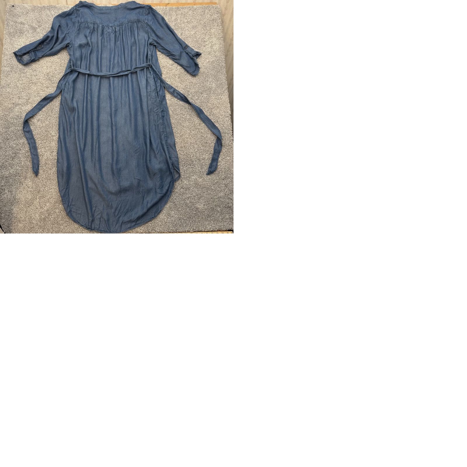 Vintage Cato Shirt Dress 18/20W Plus Buttons Front High Low Pockets Western Farm Cottagecore Size XXL / US 16-18 / IT 52-54 - 9 Thumbnail
