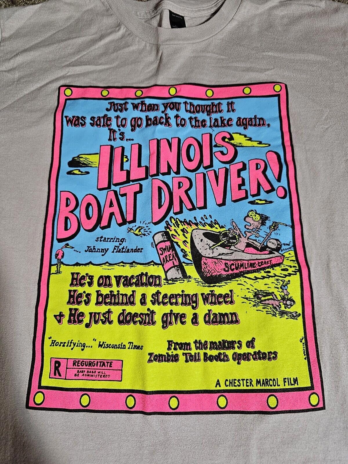 Tultex Illinois Boat Driver Funny Tshirt Movie Poster Inspired Sz M Size US M / EU 48-50 / 2 - 3 Thumbnail