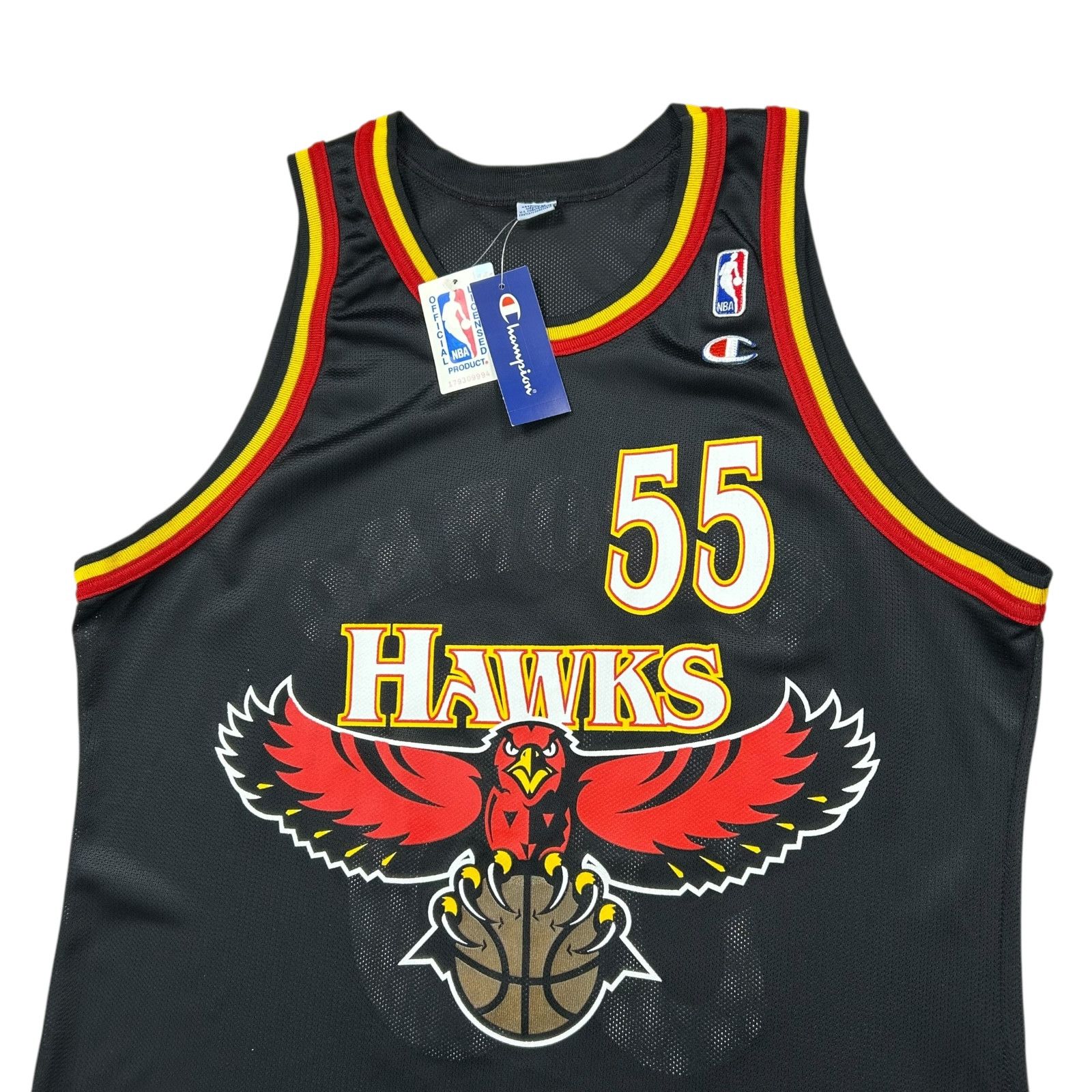 NBA VTG 90s NBA ATLANTA HAWKS DIKEMBE MUTOMBO CHAMPION JERSEY Size US XL / EU 56 / 4 - 3 Thumbnail