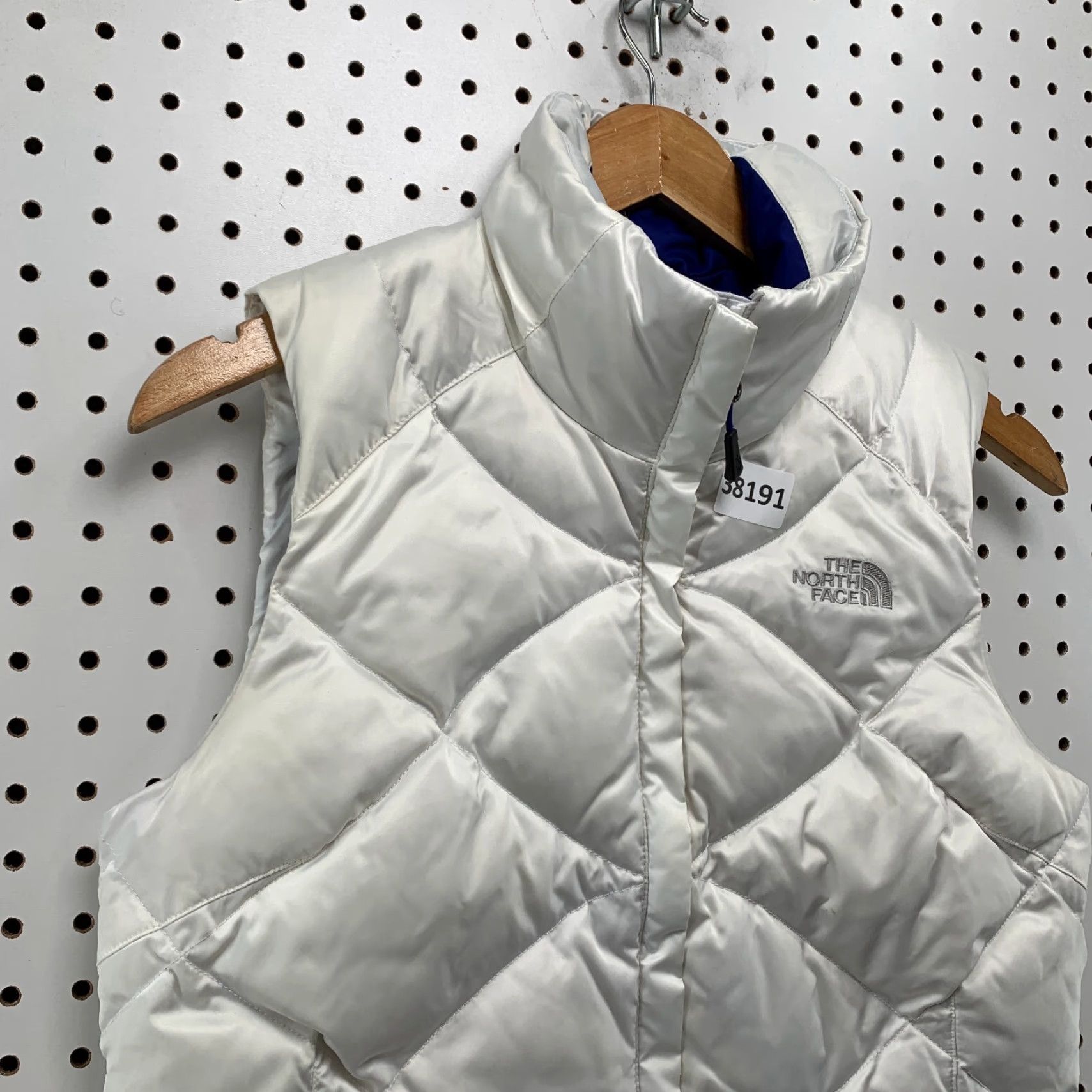 The North Face The North Face Puffer Vest Shirt Womens Small White Blue Quilted 550 Size S / US 4 / IT 40 - 6 Thumbnail
