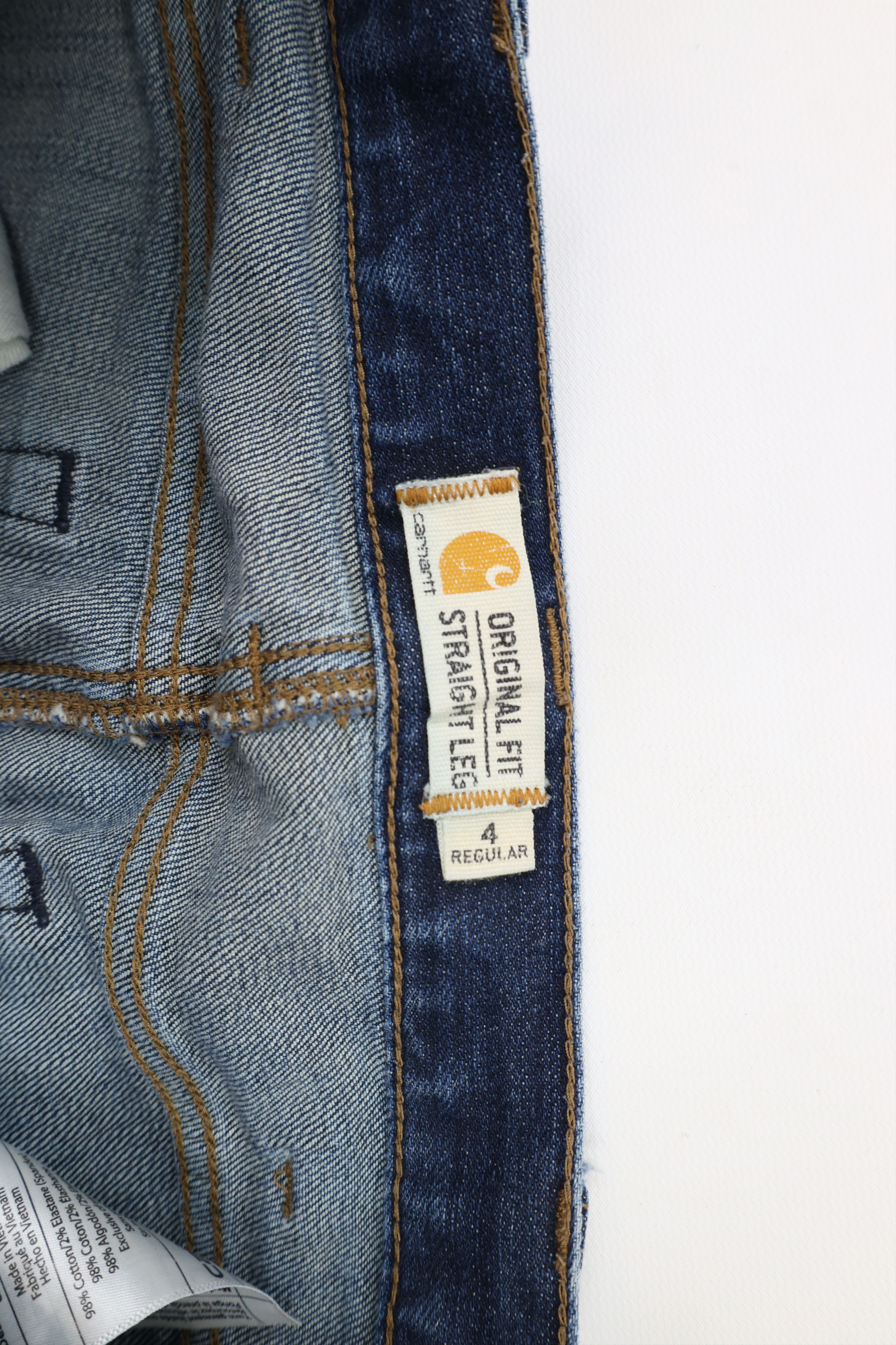Carhartt × Vintage Vintage Y2K Carhartt Spell Original Fit Straight Leg Jeans Size 27" / US 4 / IT 40 - 6 Thumbnail