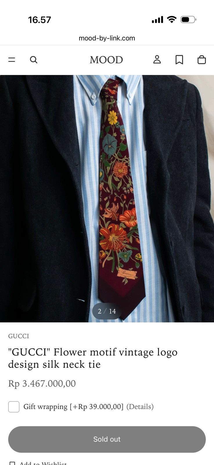 Gucci Vintage Gucci Flower Pattern Ties Size ONE SIZE - 10 Thumbnail