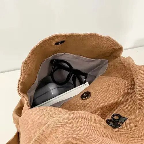 VIBE Fashion Canvas backpack aesthetic Size ONE SIZE - 2 Thumbnail