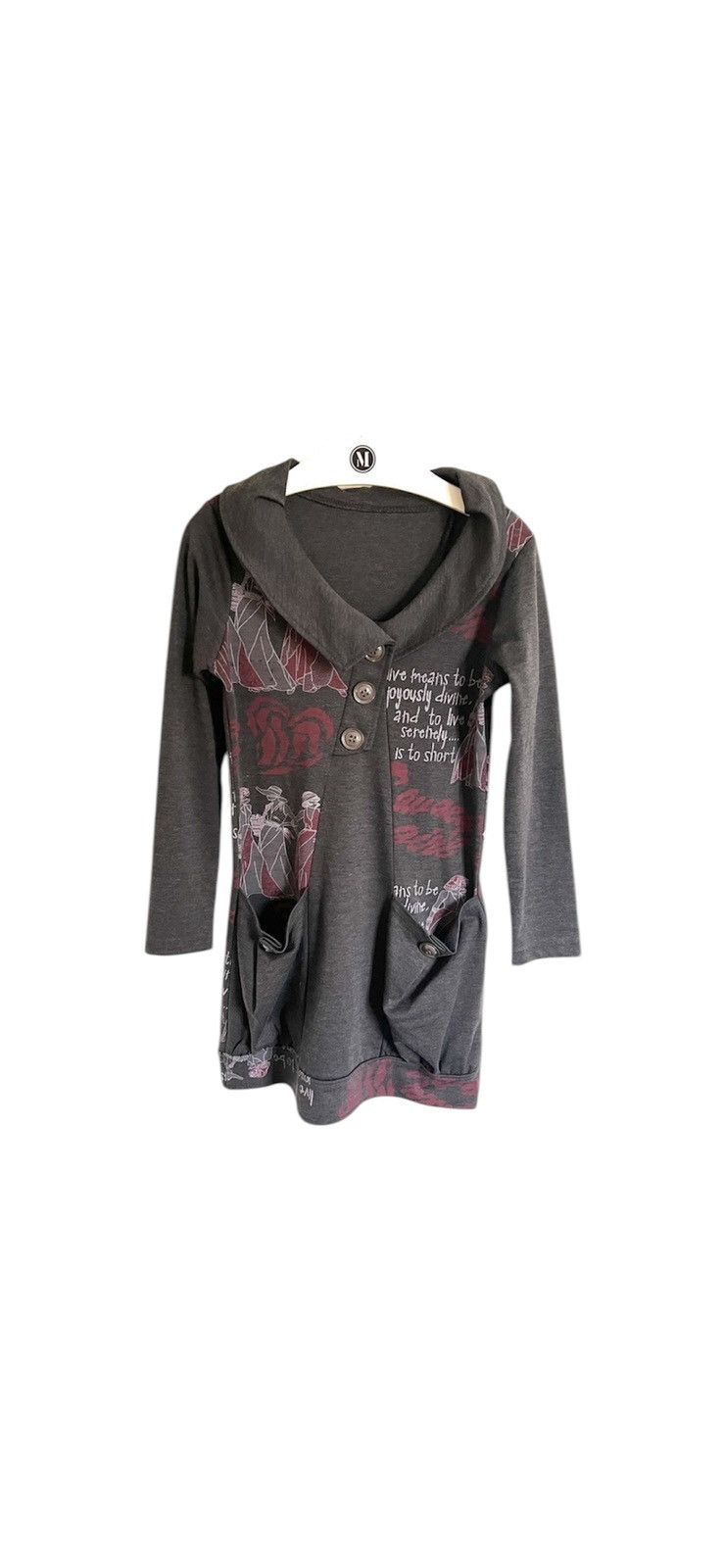 Japanese Brand × Vintage Y2k dress fantasy grunge 2000s like print jpg cdg junya Size M / US 6-8 / IT 42-44 - 1 Thumbnail