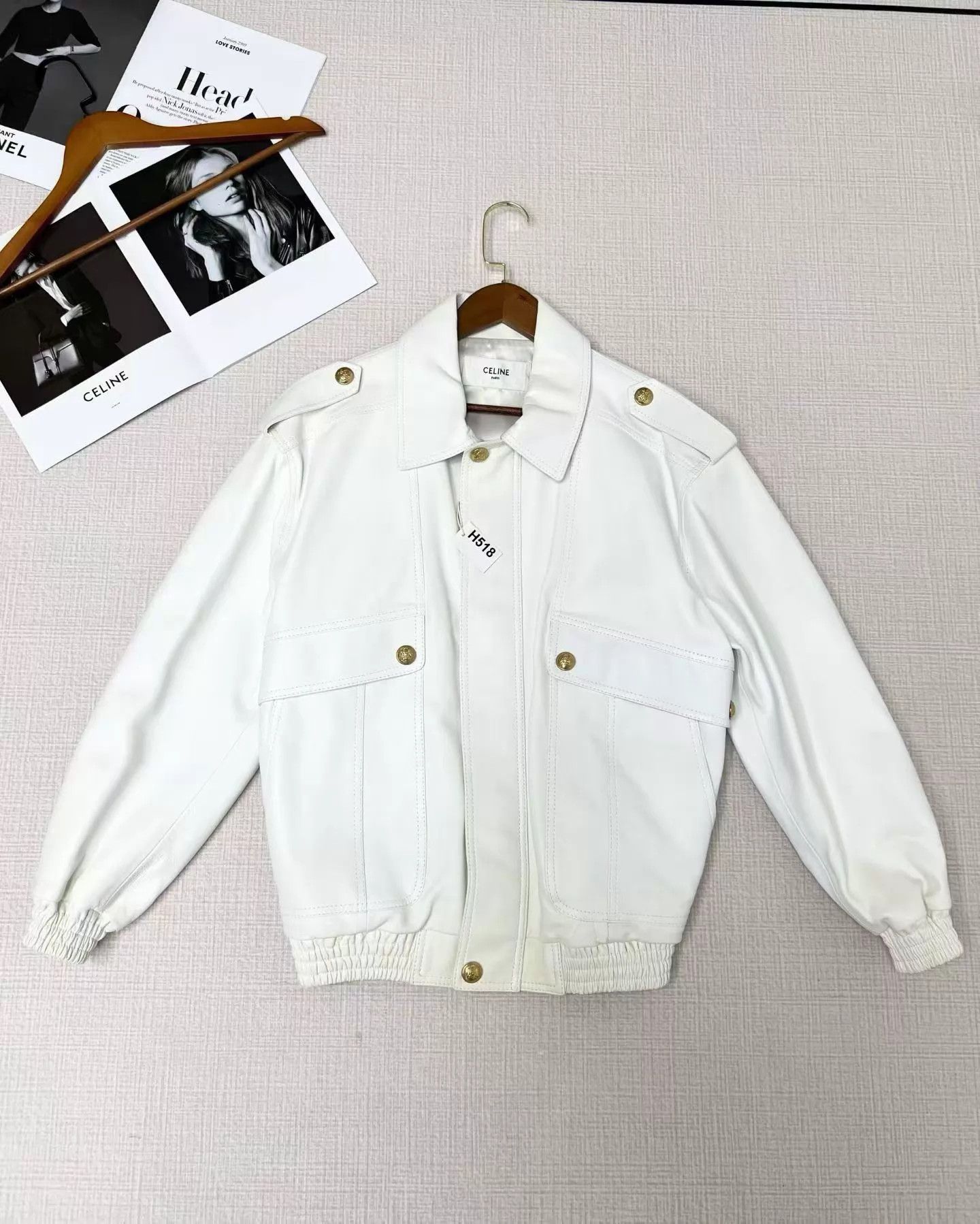 Celine CELINE metal buckle leather unisex jacket 36 mint Size XS / US 0-2 / IT 36-38 - 1 Thumbnail
