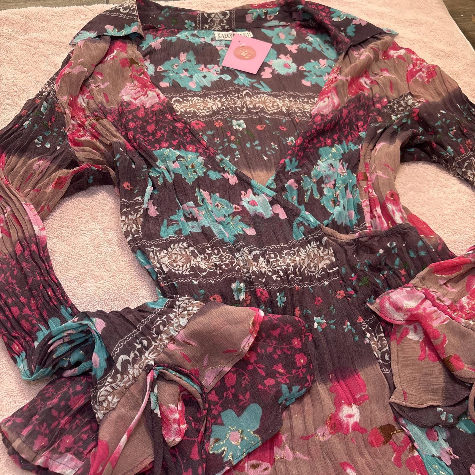 Other vintage silky wrap fairy core blouse Size XL / US 12-14 / IT 48-50 - 2 Thumbnail