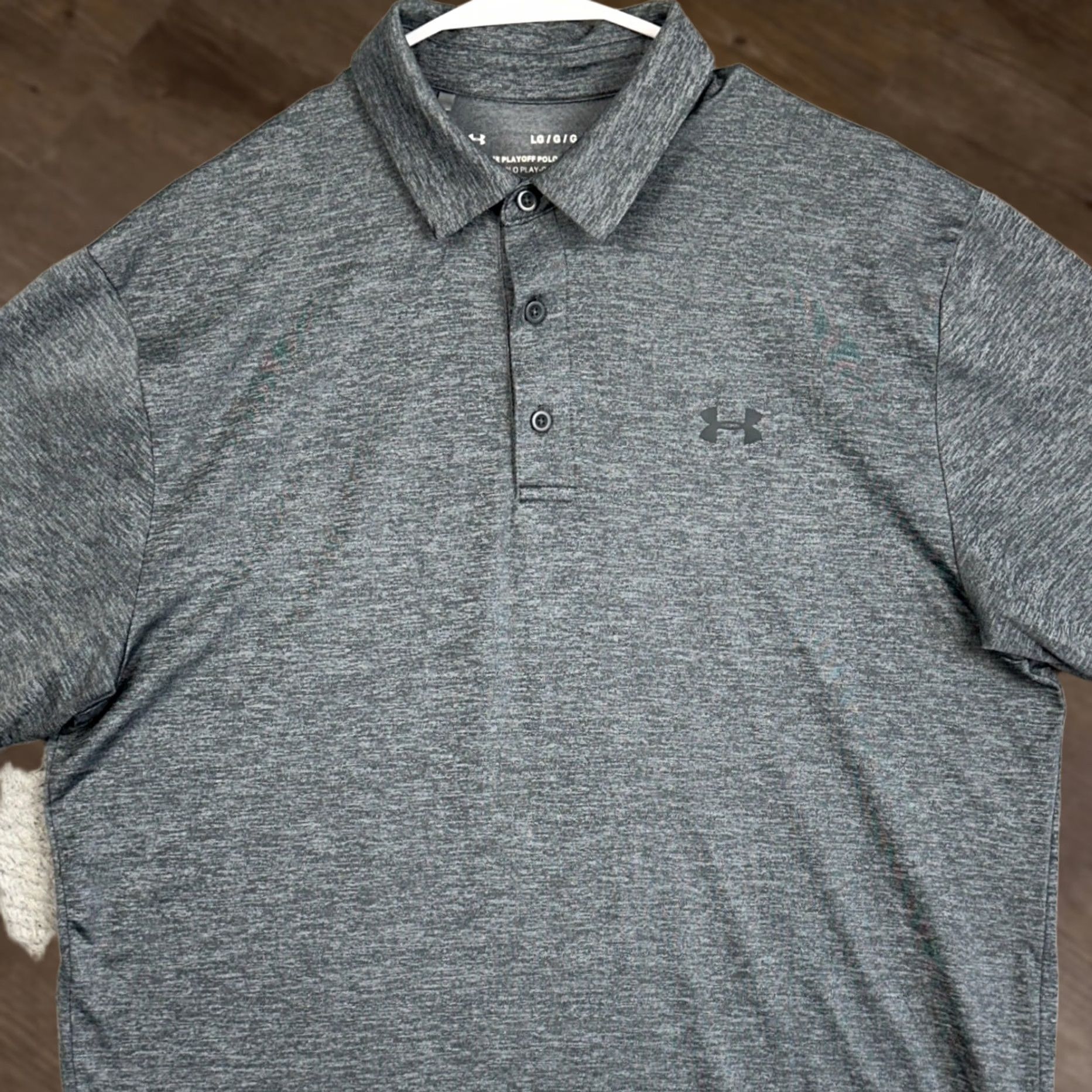 Under Armour Under Armour Playoff Polo Shirt Mens Large Gray Heat Gear Golf Rugby Loose Fit Size US L / EU 52-54 / 3 - 1 Thumbnail