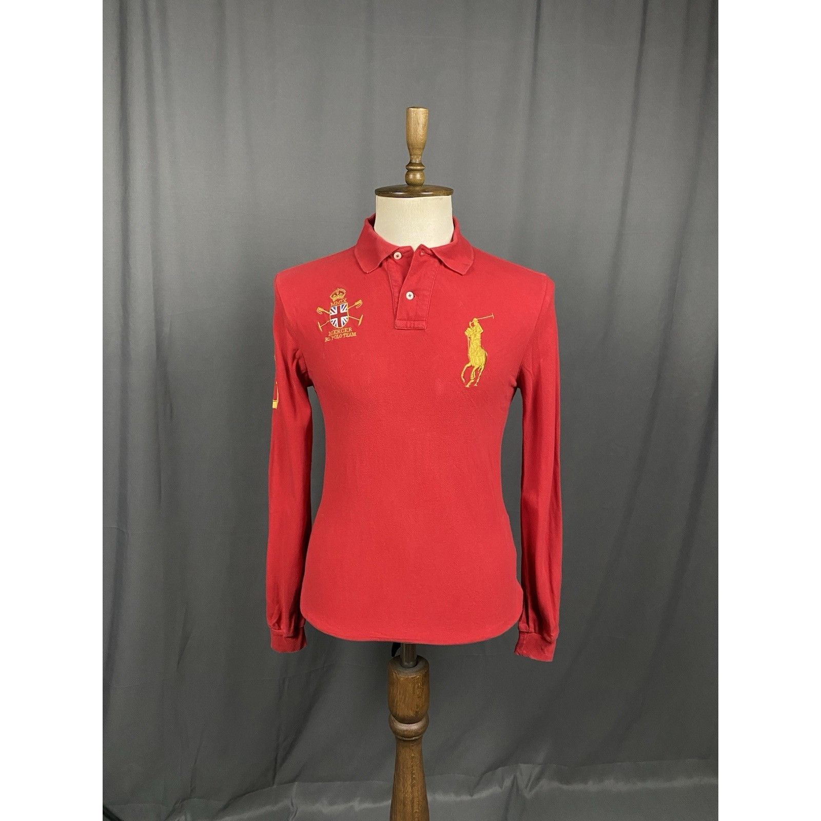 Polo Ralph Lauren Polo by Ralph Lauren Big Logo Vintage Men's Red Collared Pol Size US L / EU 52-54 / 3 - 3 Thumbnail