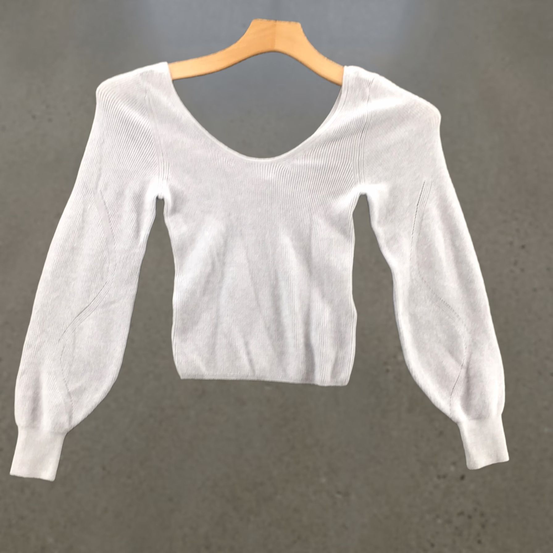 Abercrombie & Fitch Abercrombie & Fitch Pullover Knitted Top Womens Small Blue Balloon Sleeve Sweater Size S / US 4 / IT 40 - 1 Thumbnail