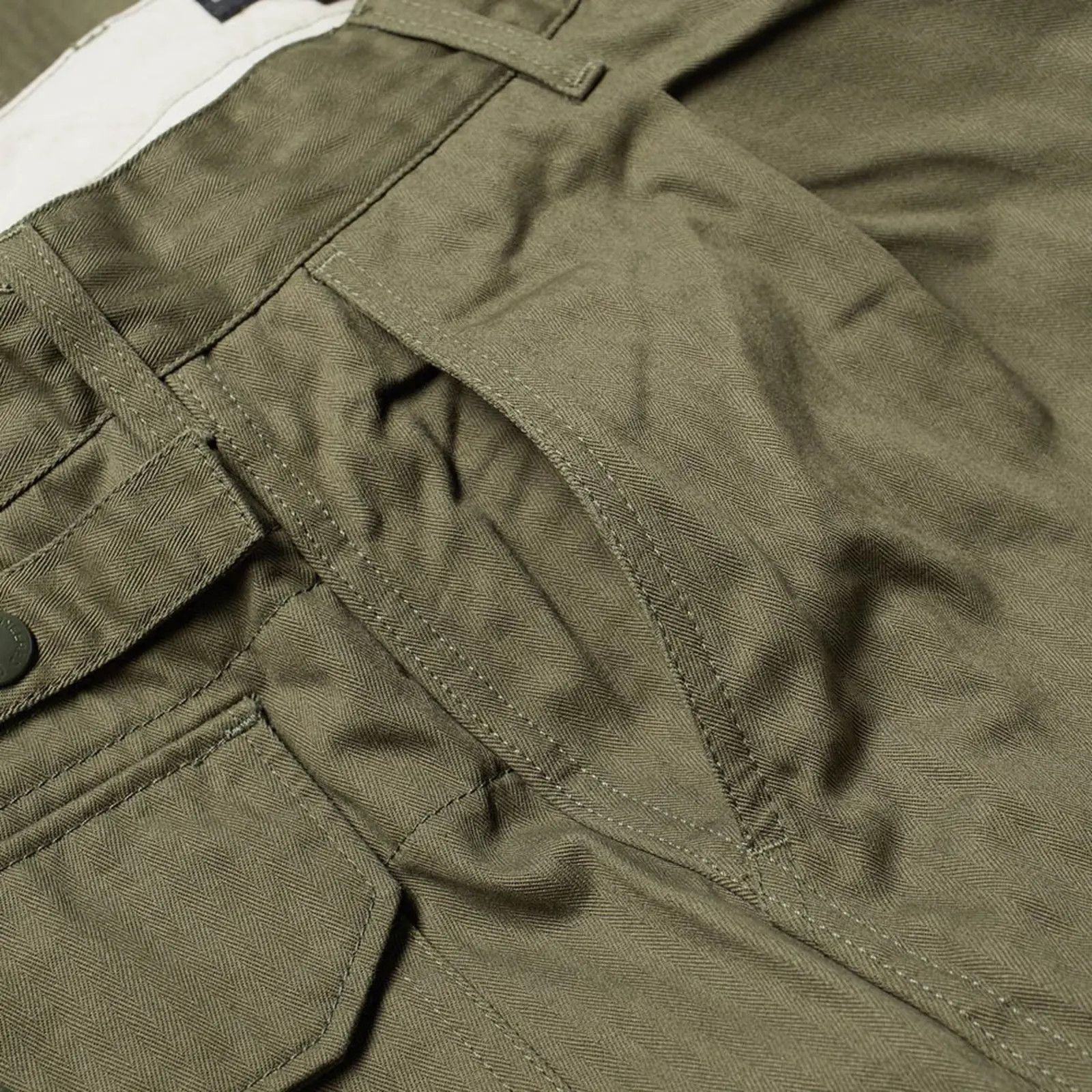 Engineered Garments [S] Herringbone Cotton Ground Pant in Olive (FW19) Size US 32 / EU 48 - 16 Thumbnail