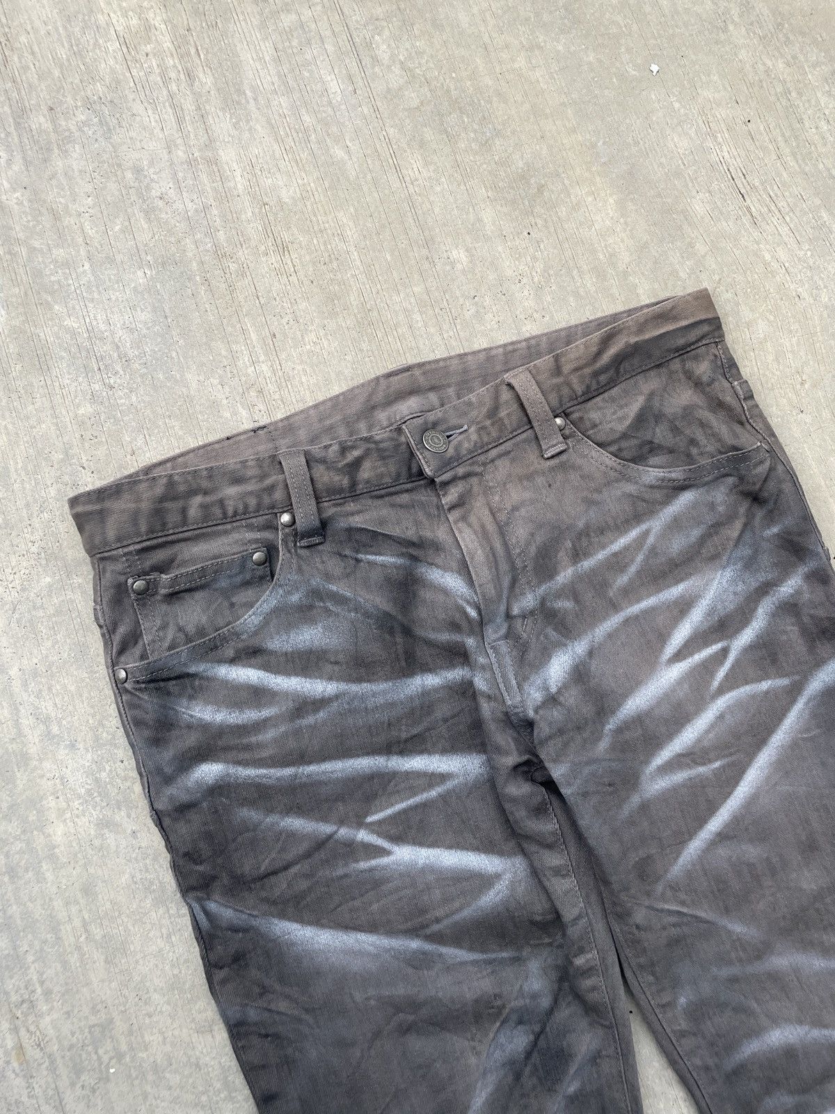 Tornado Mart 💥RARE💥TORNADO MART WAXED WHISKER SKINNY JEANS ARCHIVE Size US 32 / EU 48 - 2 Thumbnail