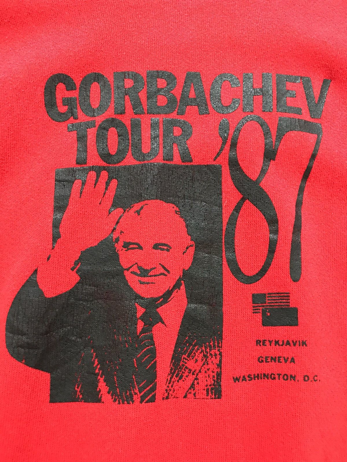 Vintage Vintage Mikhail Gorbachev Tour 87’ Sweatshirt Size US XL / EU 56 / 4 - 10 Thumbnail