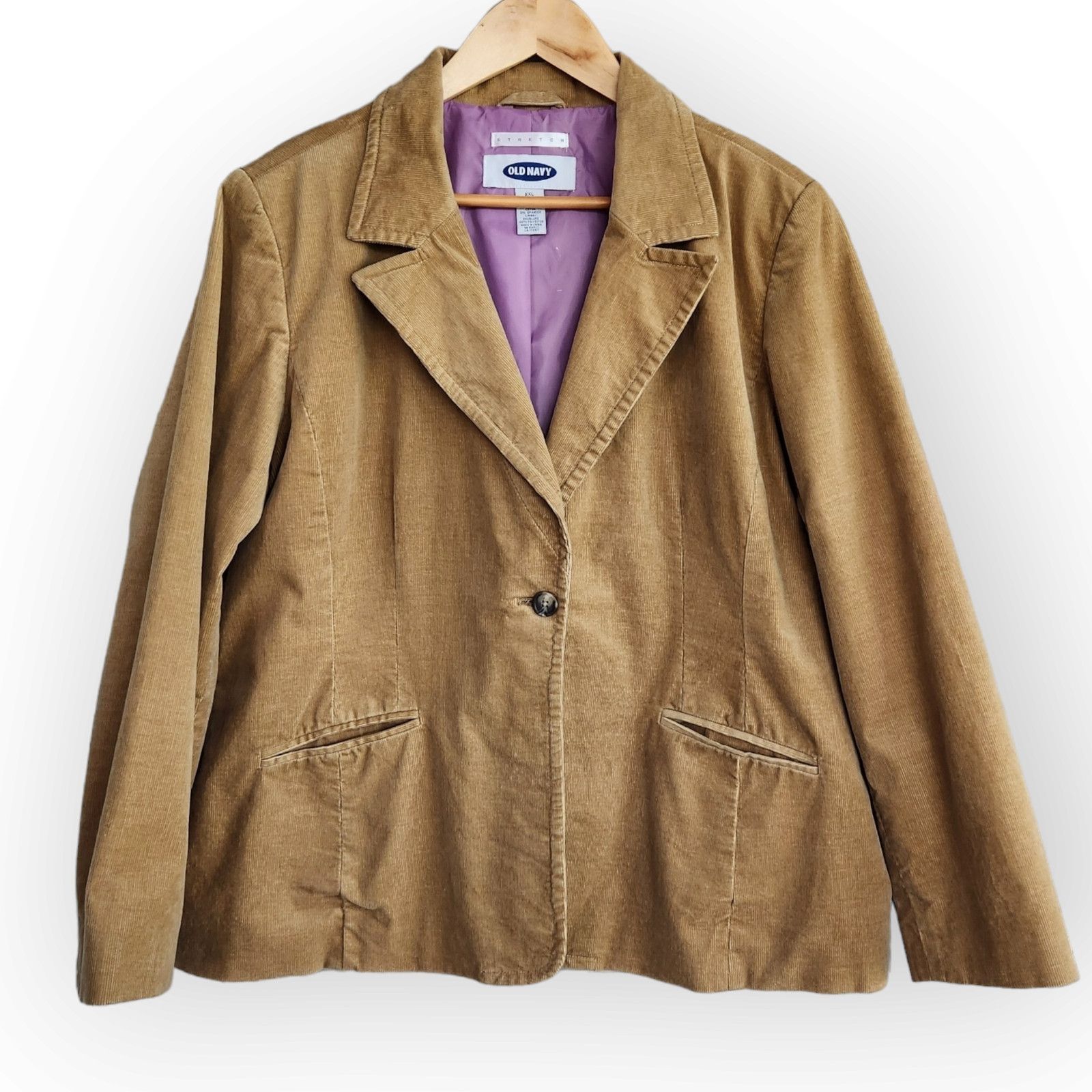 Old Navy Y2K Old Navy Camel Tan Corduroy One Button Blazer Coat XXL Grailed