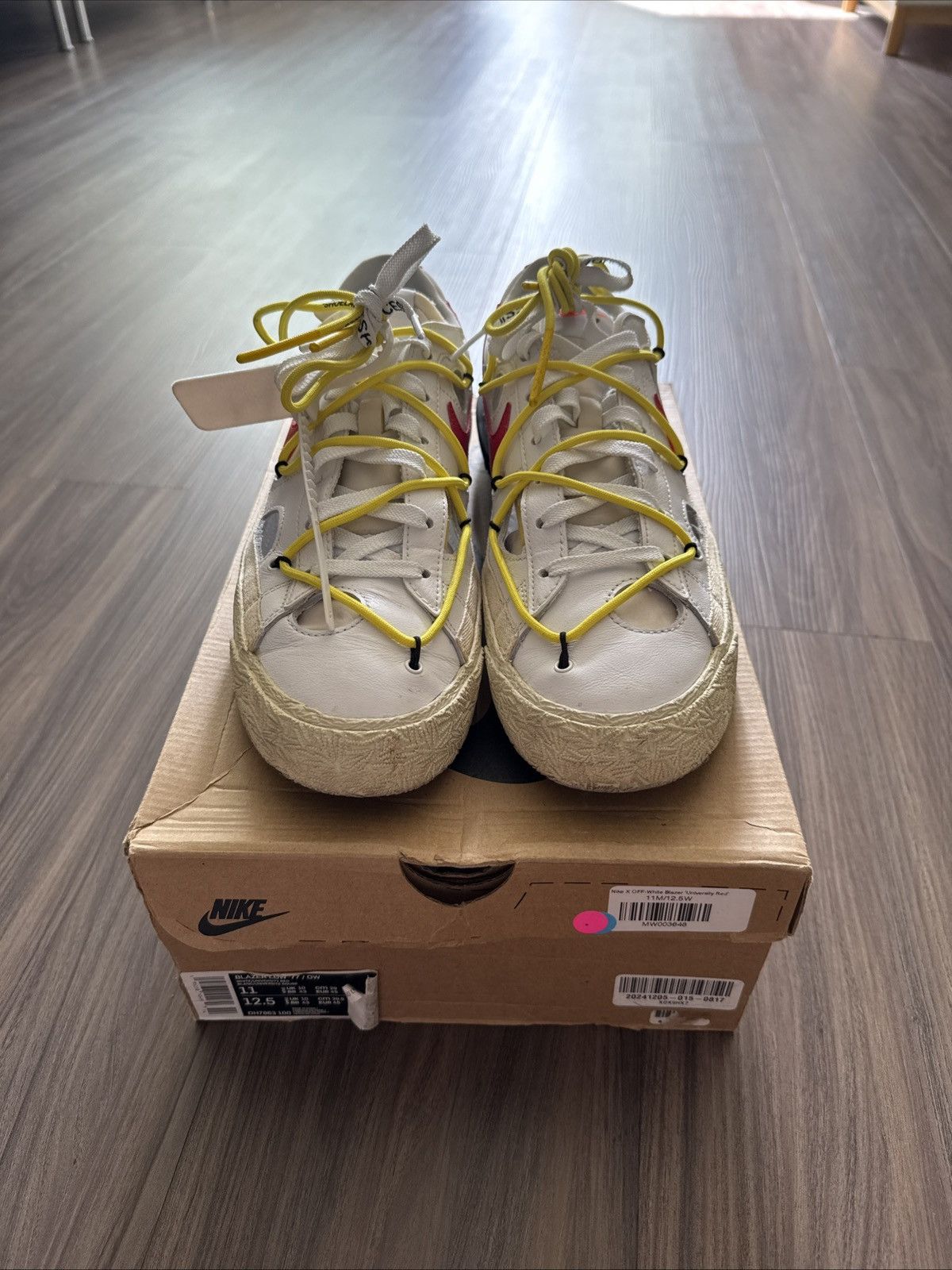 Nike Nike Off-White Blazer Low White University Red Size 11 Size US 11 / EU 44 - 1 Thumbnail
