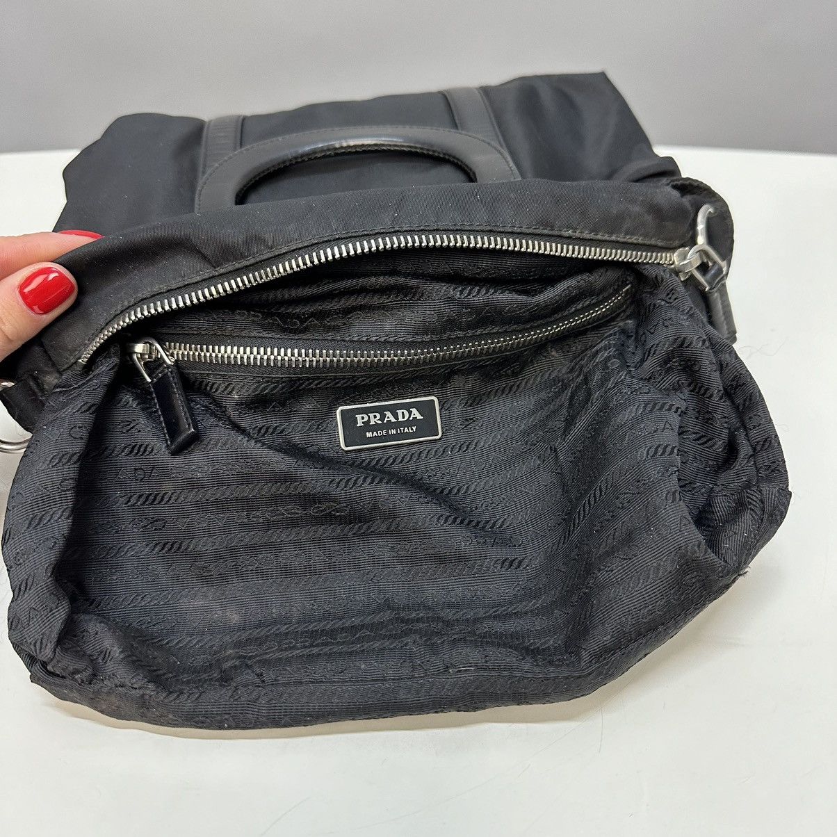 Prada PRADA Hand Bag Nylon 2way Black Auth Size ONE SIZE - 13 Thumbnail
