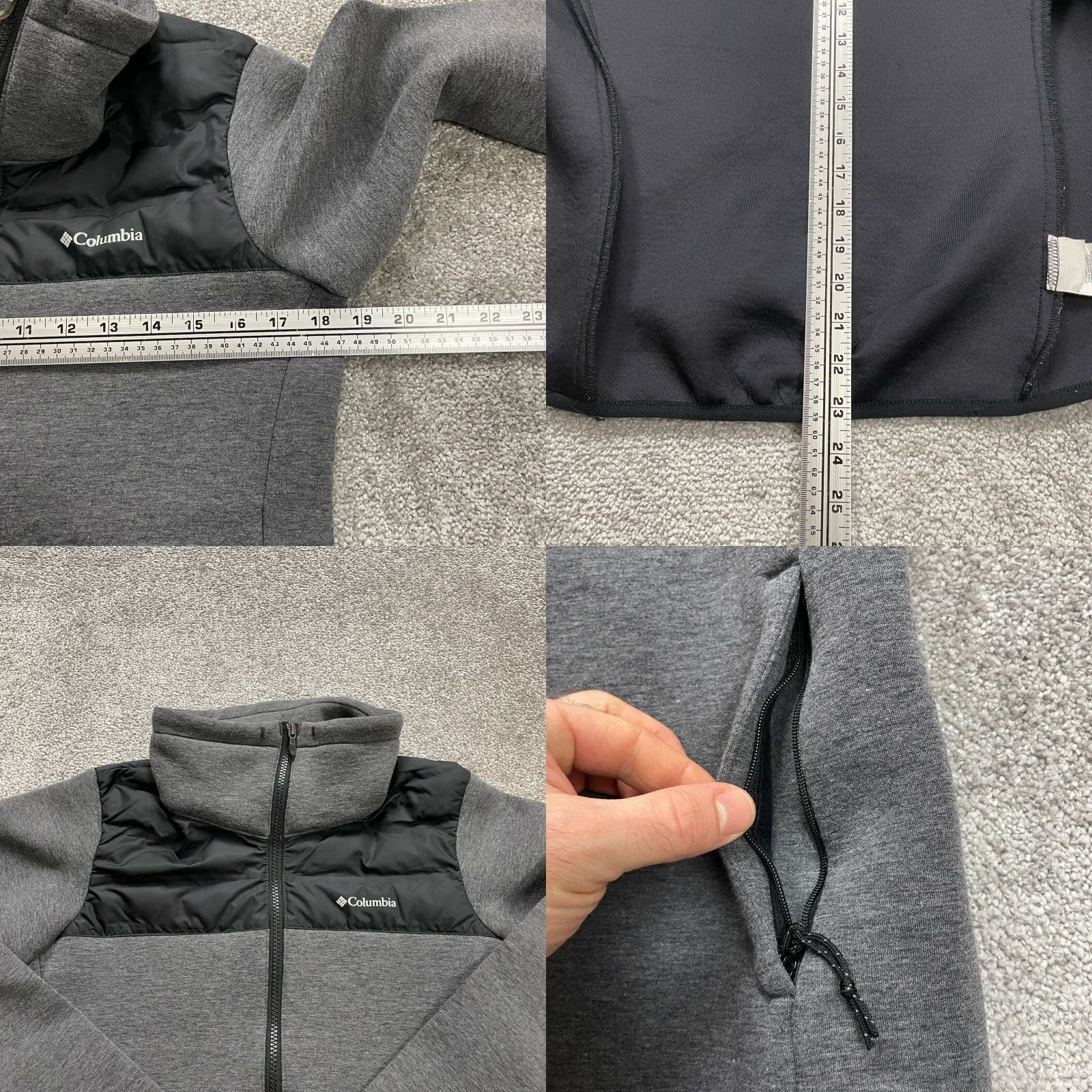 Vintage Columbia Jacket Womens Small Grey Black Full Zip Stretch Northern Comfort Hybrid Mid-Length Casual Outer Shell Polyester Size S / US 4 / IT 40 - 8 Thumbnail