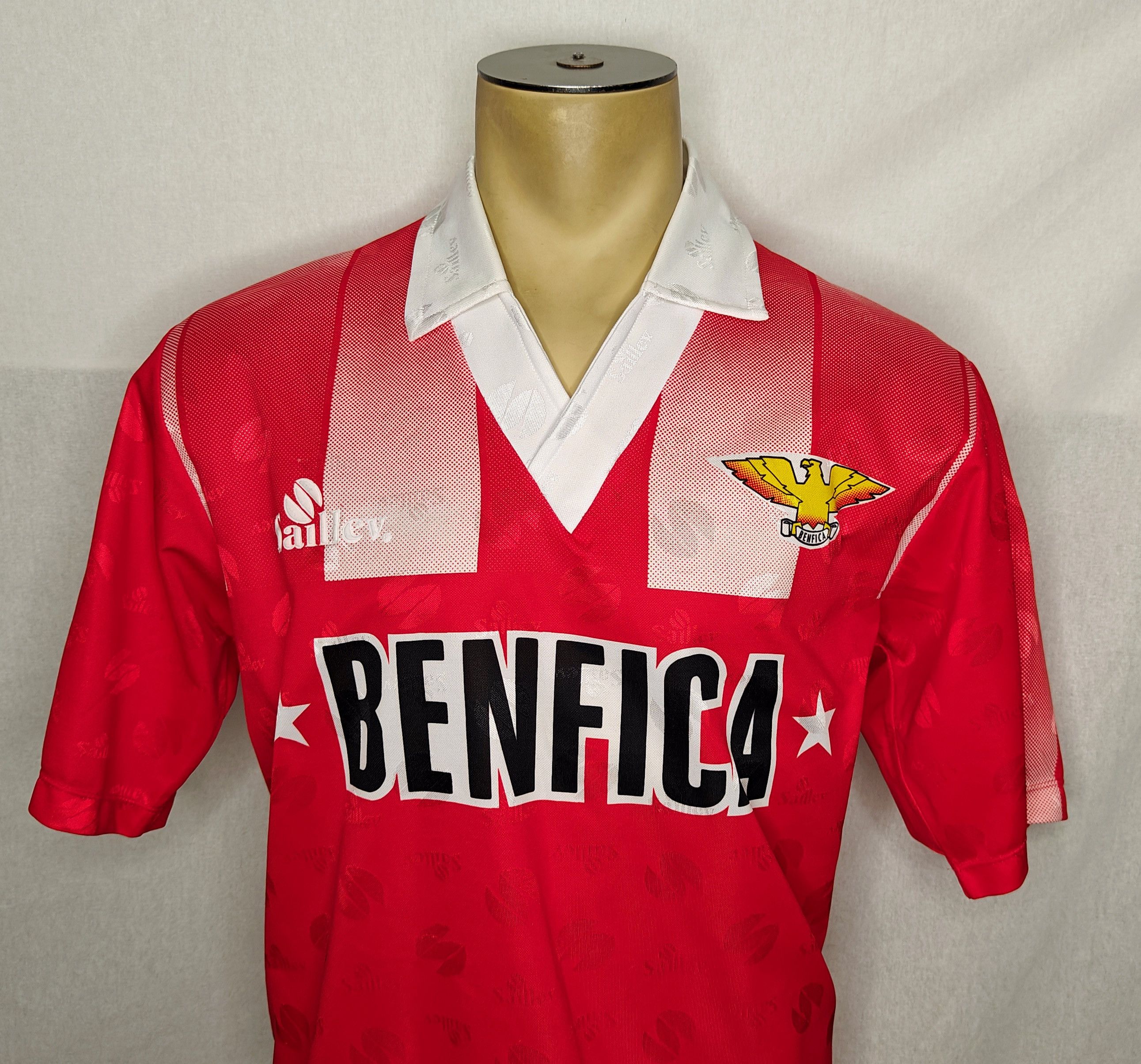 Vintage Vtg 90s Saillev Benfica Portugal soccer football jersey Size US XL / EU 56 / 4 - 2 Thumbnail