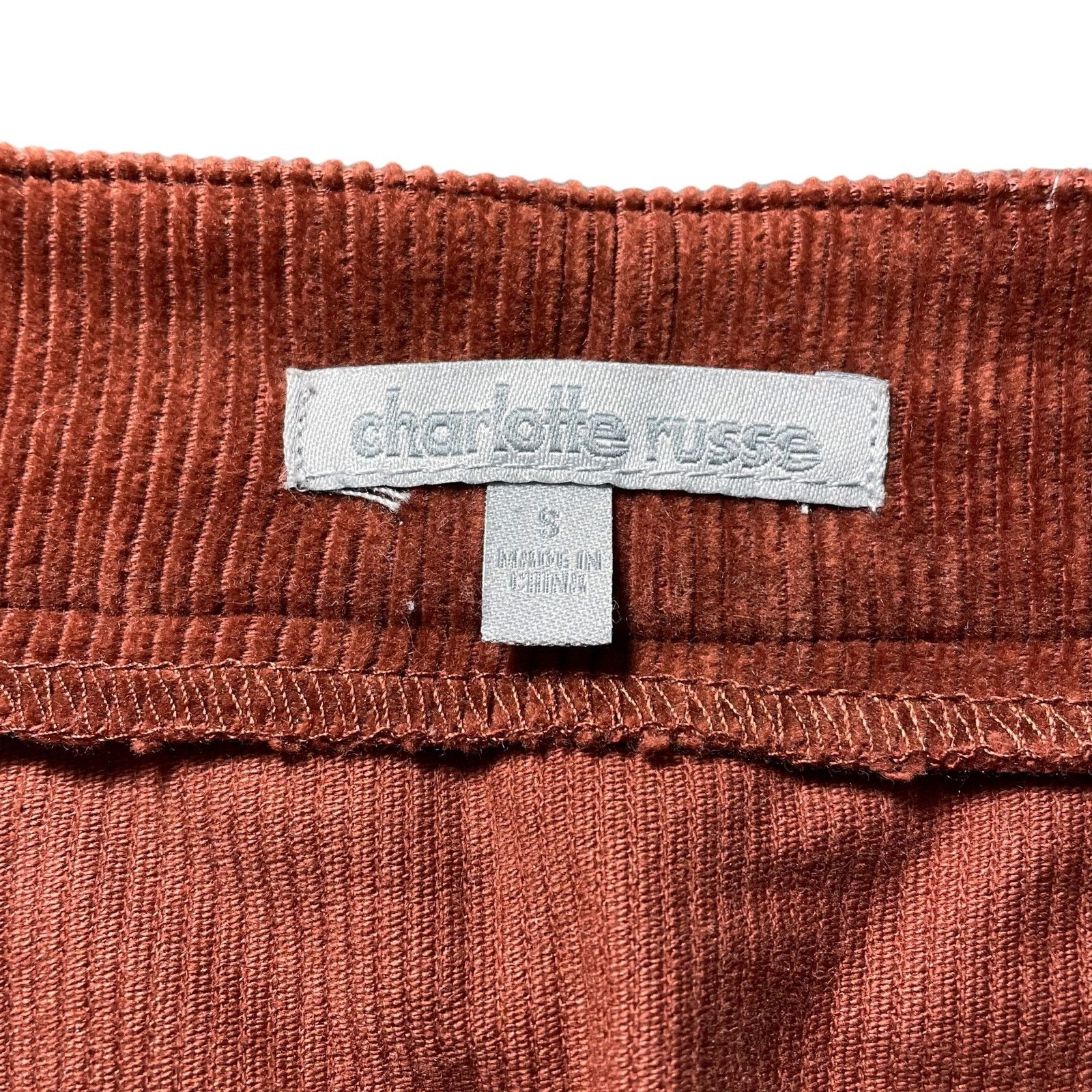 Other Charlotte Russe Corduroy Mini Skirt Copper Brown Size Small Size 29" - 2 Thumbnail