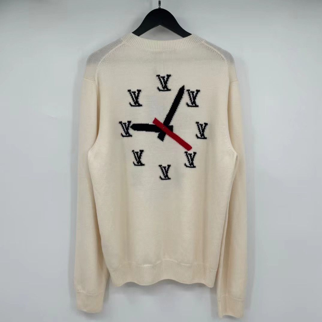 Louis Vuitton Louis Vuitton lv white clock logo sweater Nextarrow-2412 Size US XL / EU 56 / 4 - 2 Thumbnail