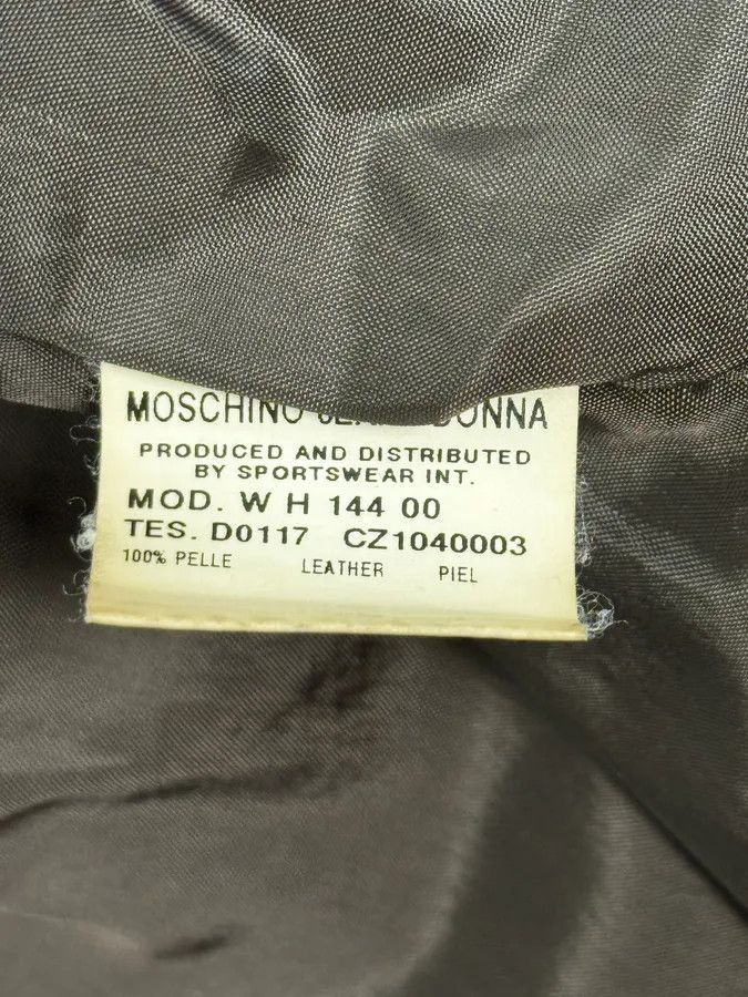 Moschino 2000s Moschino Brown Flowers Embroidery Leather Jacket Size S / US 4 / IT 40 - 12 Thumbnail