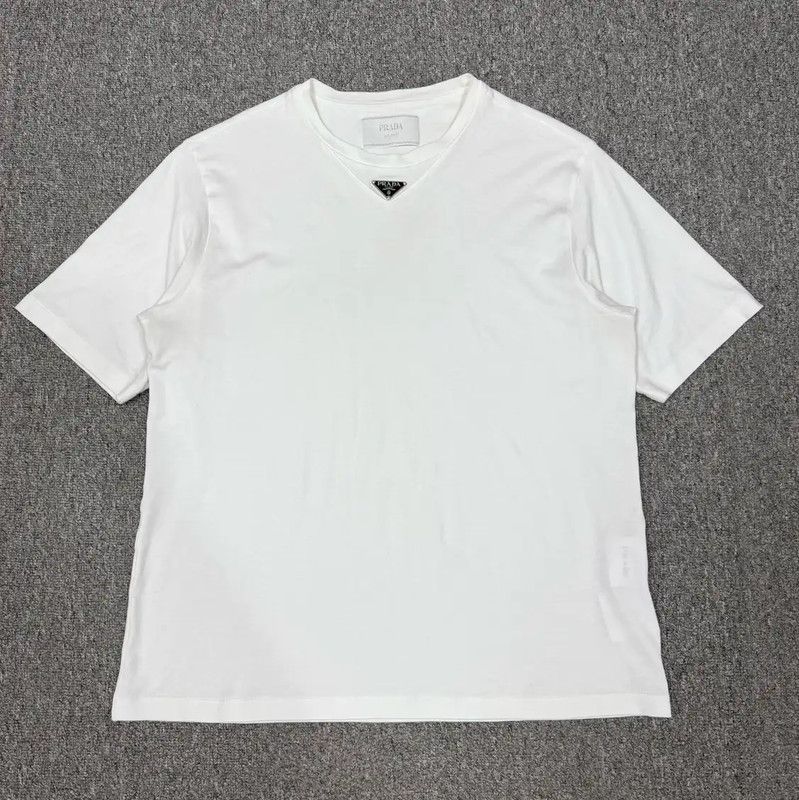Prada Prada Men's White Cotton T-Shirt Size US S / EU 44-46 / 1 - 1 Thumbnail