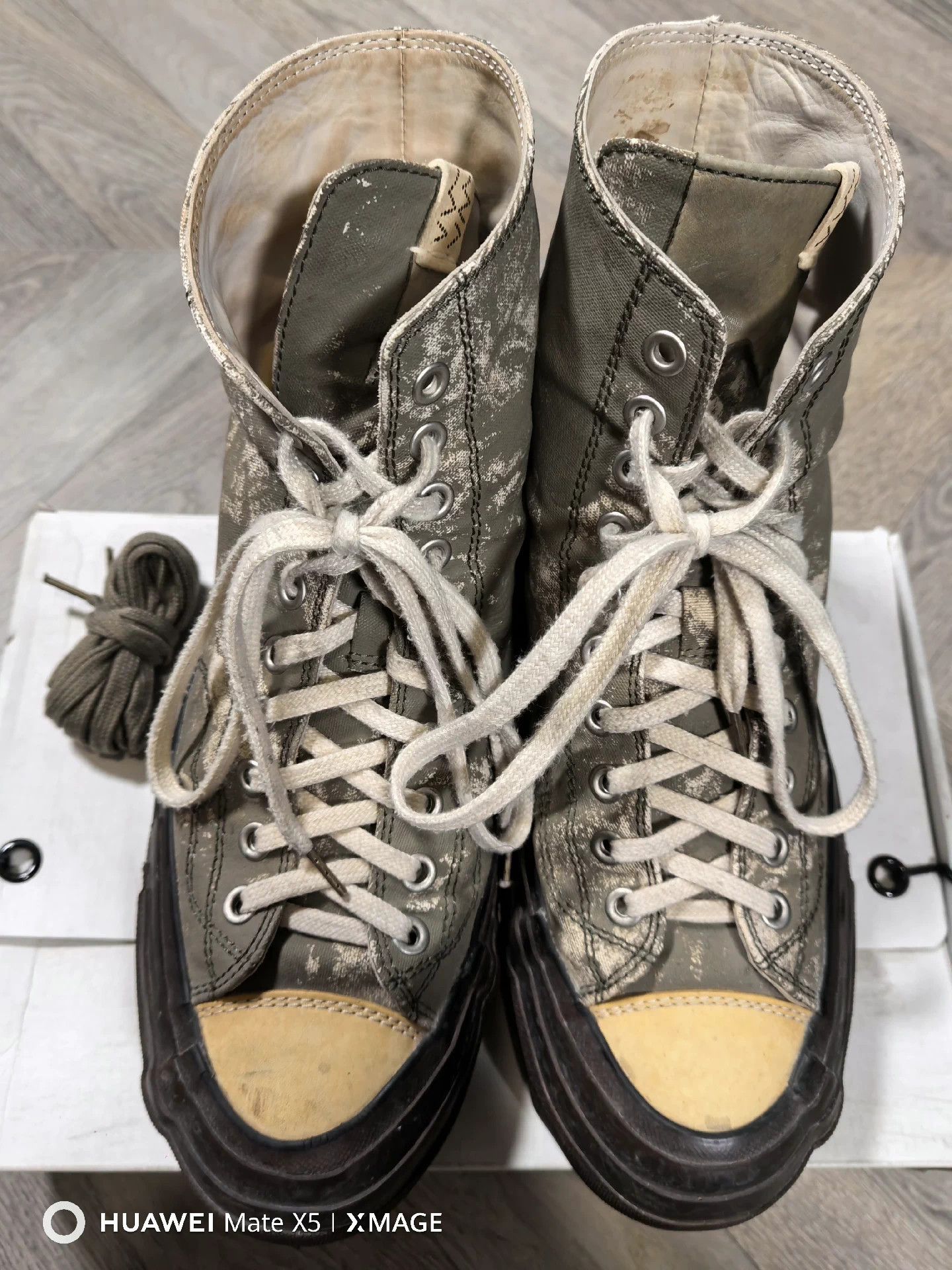 Visvim VISVIM 21SS SKAGWAY HI G.PATTEN Coated Aged厚底 Olive 10.5US Size US 10.5 / EU 43-44 - 4 Thumbnail