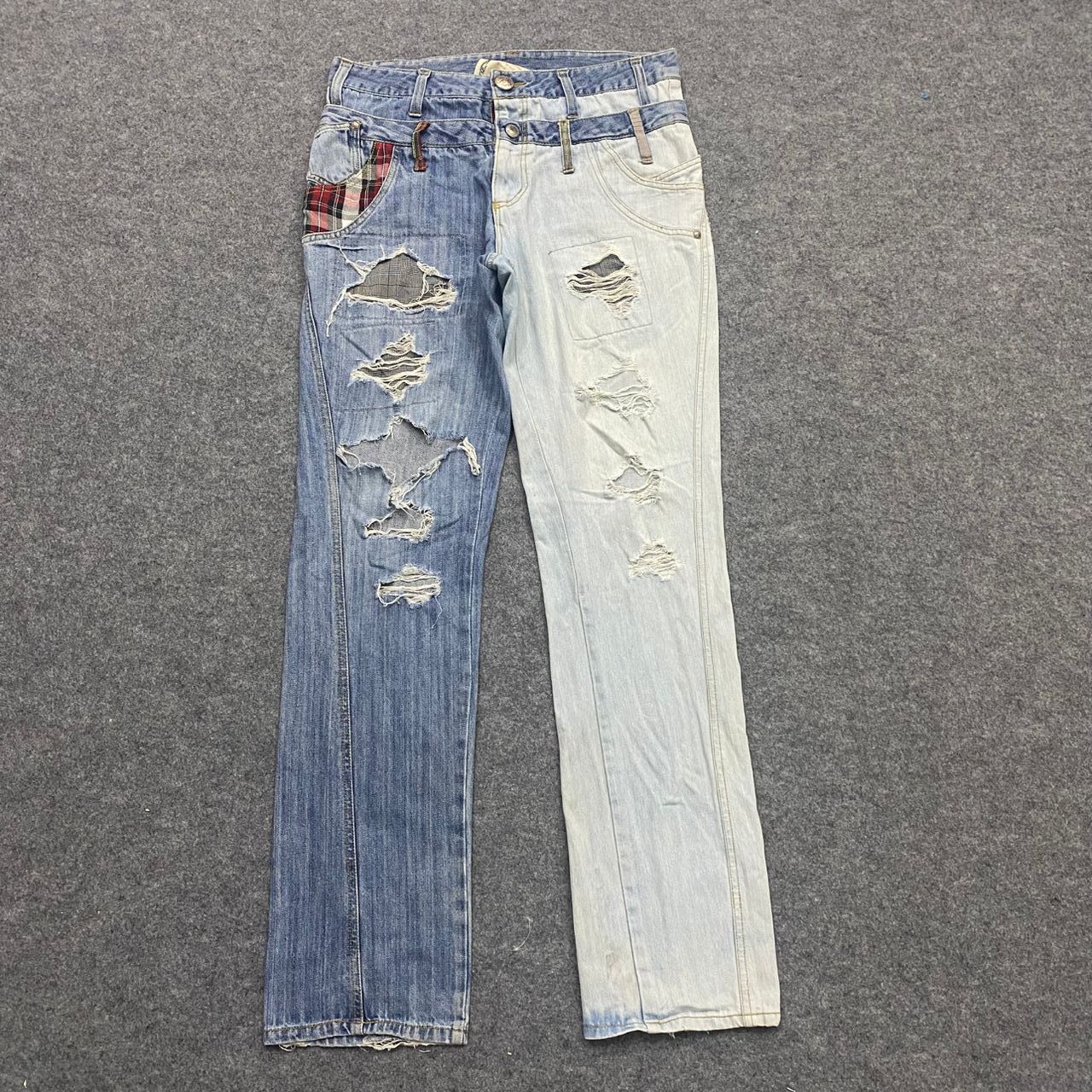 If Six Was Nine 💥Best Offer💥Japanese Brand Double Waist Distressed Denim Size US 34 / EU 50 - 1 Thumbnail