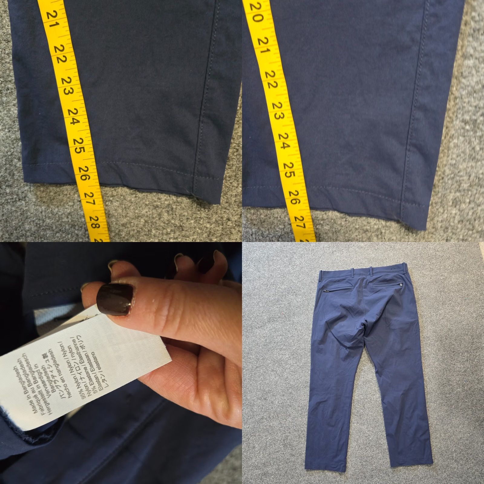 J.Crew J.CREW Pants Mens Size 31x26 Blue Stretch Performance Commuter Tech Golf Casual Slim Tapered Flat Front Cotton Machine Washable Regular Waist 34 Inos? Size US 31 - 8 Thumbnail
