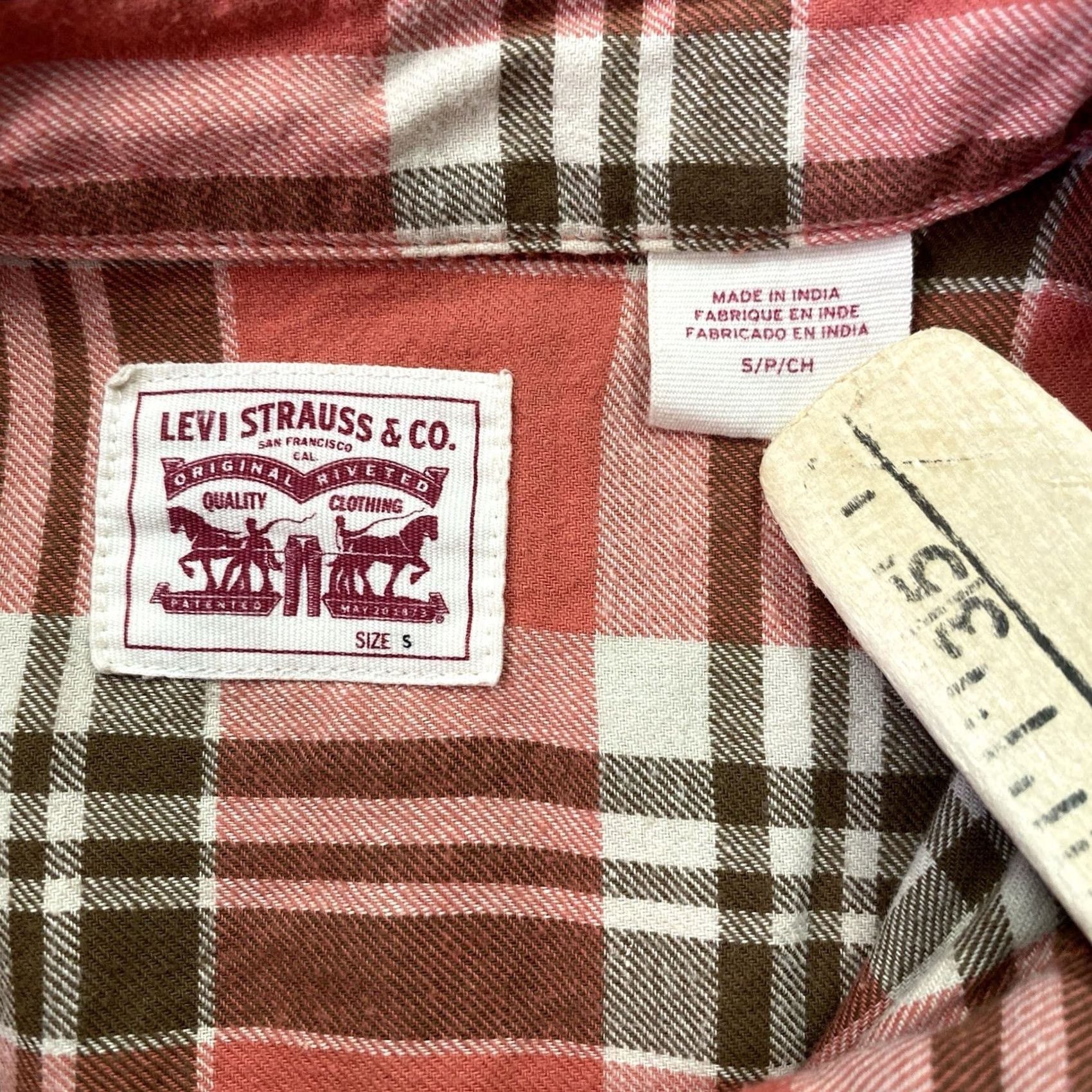 Levi's VINTAGE Levi's Western Shirt Mens Small Orange Pearl Snap Flannel Plaid Cowboy Size US S / EU 44-46 / 1 - 4 Thumbnail
