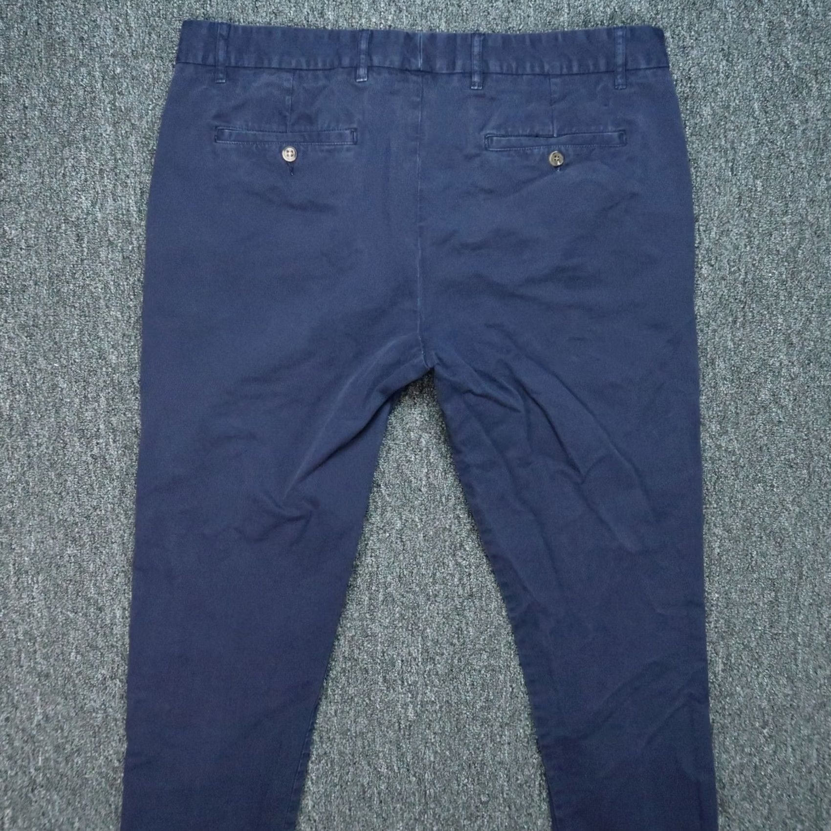 Vintage Peter Manning Pants Mens 38x28 Slim Straight Chino Blue Size US 38 / EU 54 - 4 Thumbnail