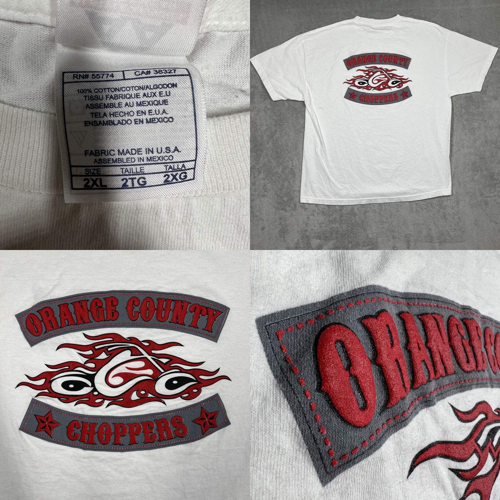 Vintage VINTAGE Orange County Choppers T-Shirt Mens 2XL Puff Print White Logo Motorcycle 90s Mens Size US XXL / EU 58 / 5 - 8 Thumbnail