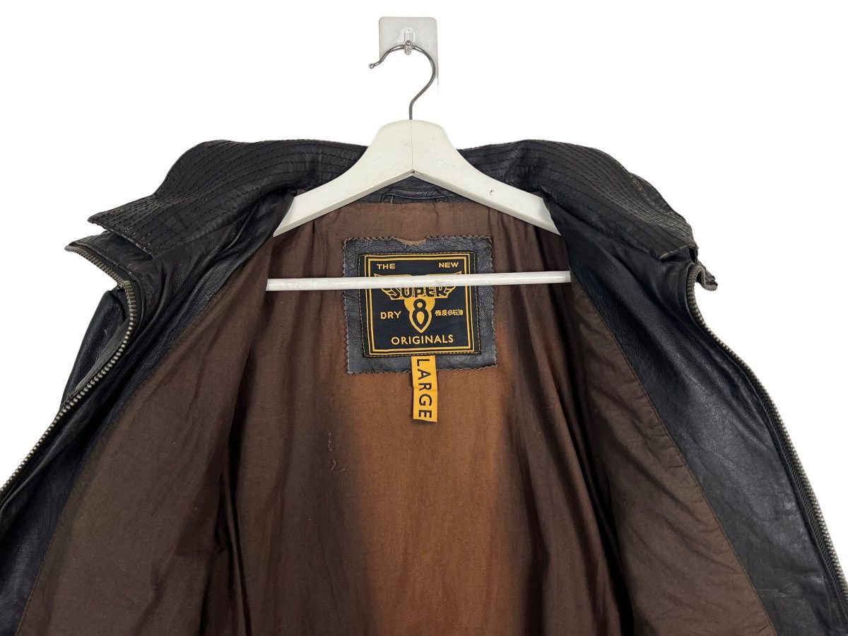 Superdry 🔥 SUPERDRY 8 RIDER MOTOB LEATHER JACKET Size US L / EU 52-54 / 3 - 13 Thumbnail