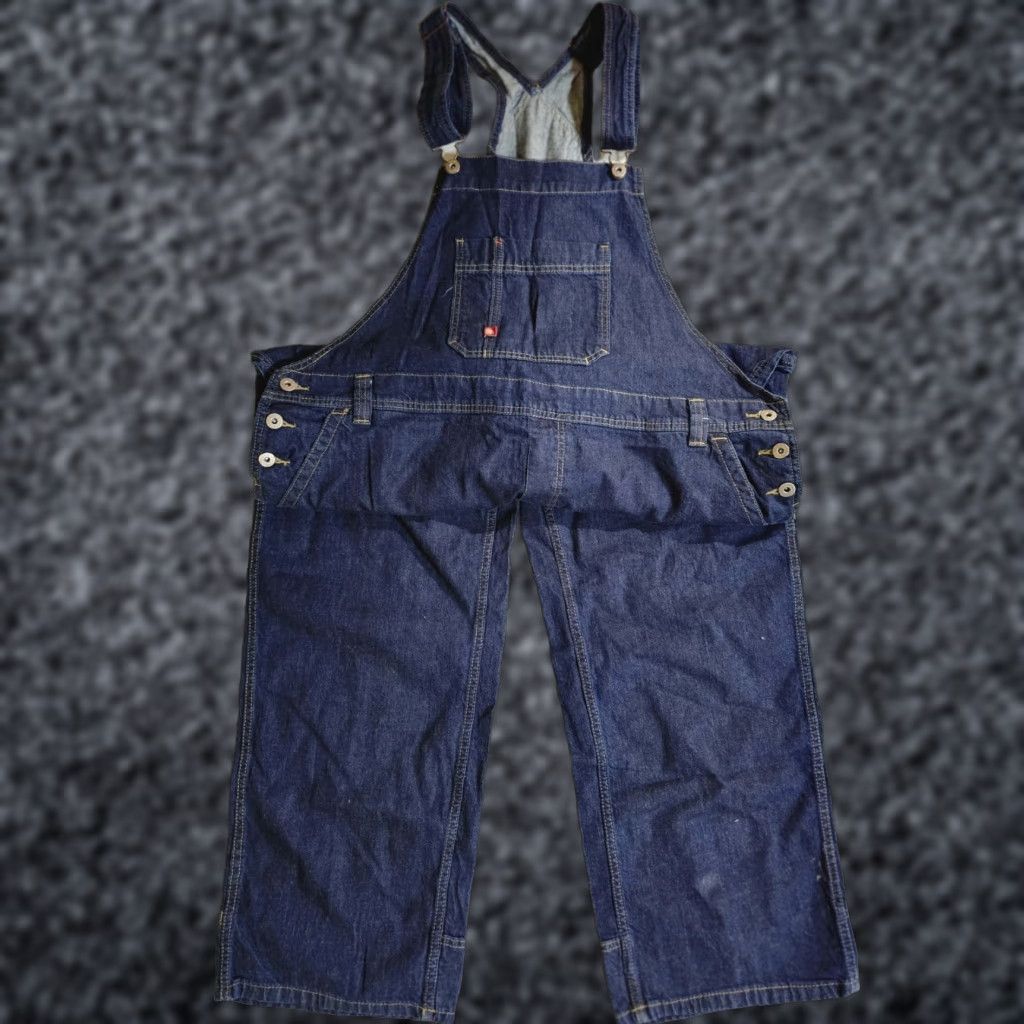 Dickies VINTAGE Dickies Denim Overalls Carpenters Work Jeans Dark Wash Mens XL Blue Denim Size US 36 / EU 52 - 1 Thumbnail