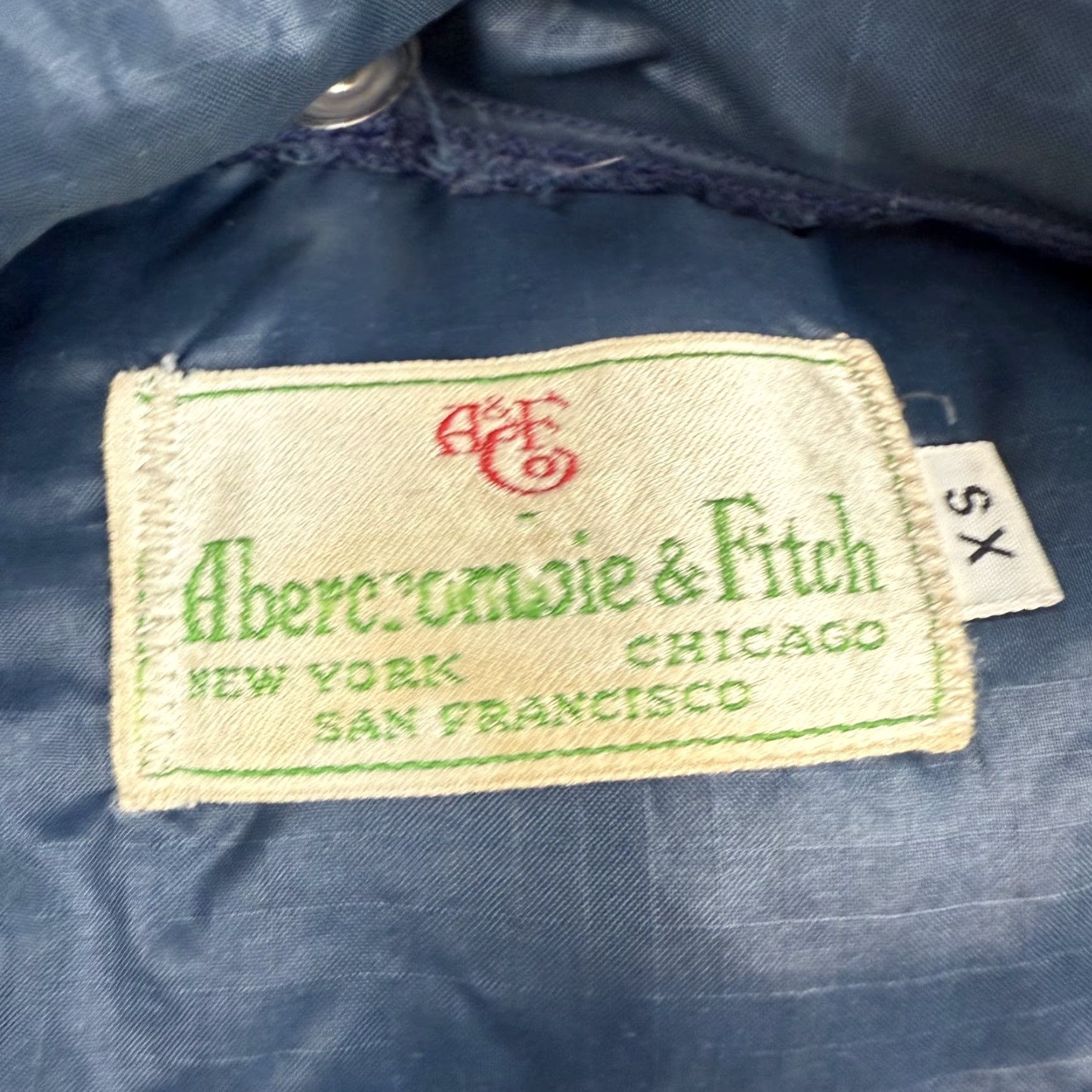 Abercrombie & Fitch VINTAGE Abercrombie & Fitch Puffer Jacket Mens XS Blue Ripstop Down 70s Size US XS / EU 42 / 0 - 6 Thumbnail