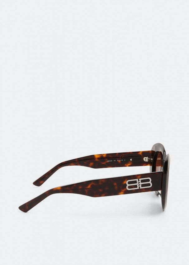 Balenciaga o1in1g1024 Size : OS / Rive Gauche Round Sunglasses in Brown Size ONE SIZE - 3 Thumbnail