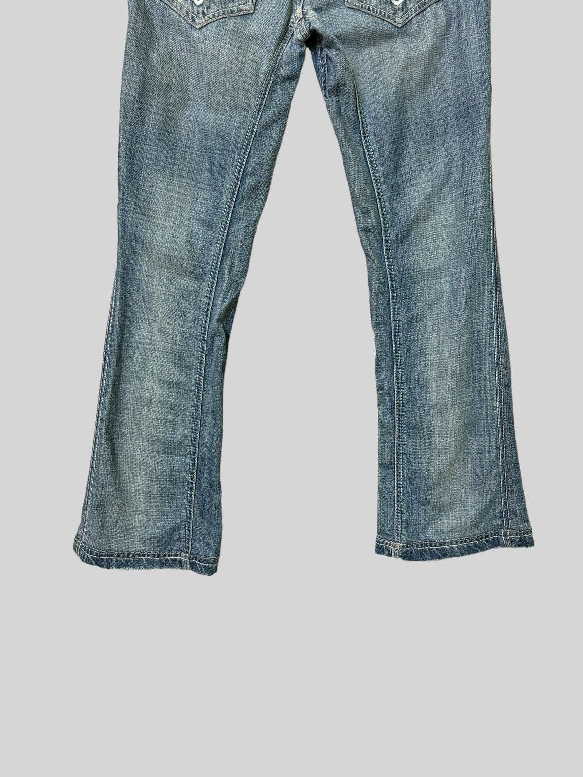 If Six Was Nine × Japanese Brand × Le Grande Bleu (L.G.B.) Flared Antik denim Low Waist embroidery Bootcut Denim Size US 30 / EU 46 - 11 Thumbnail
