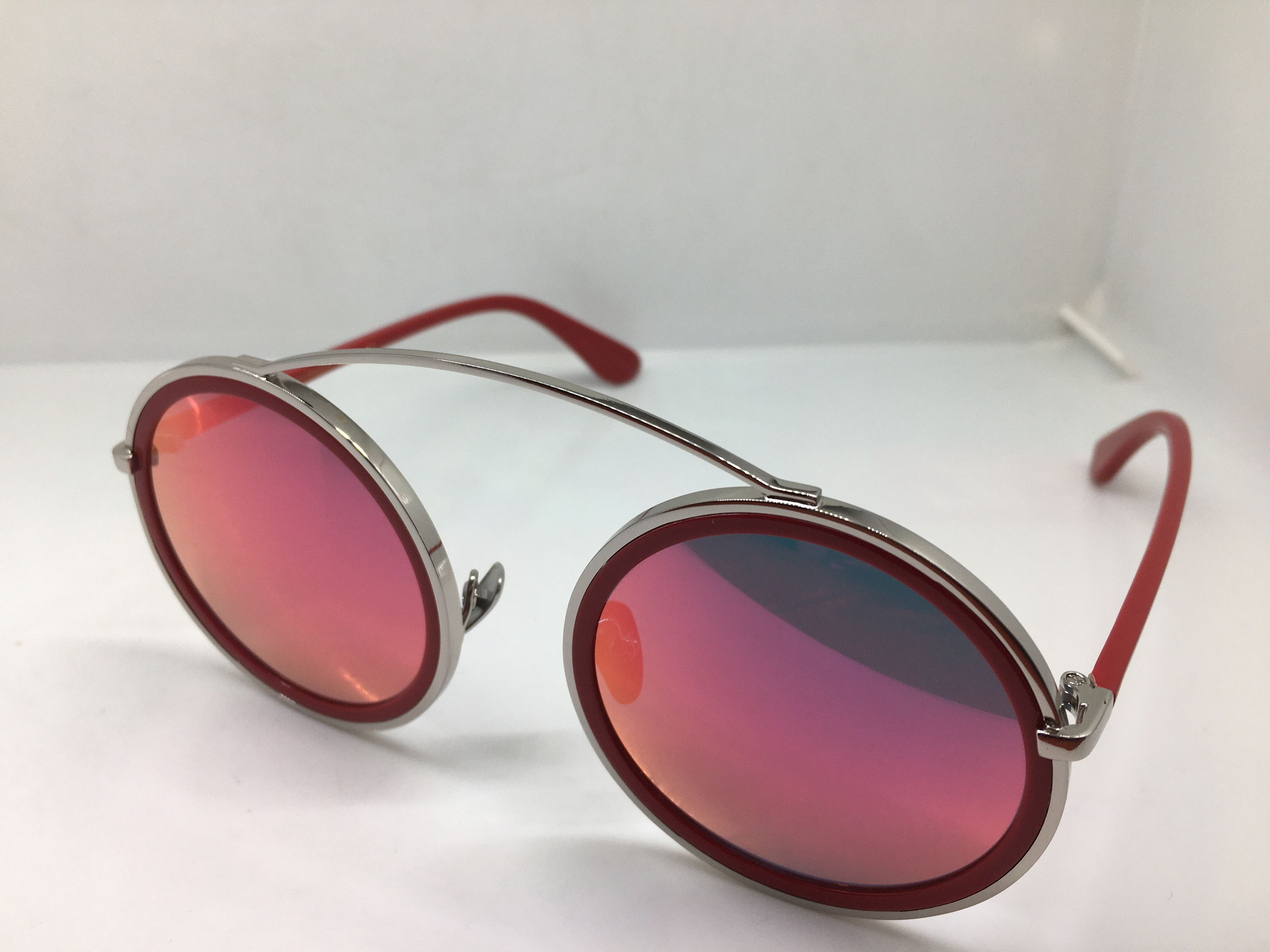 Other EOS E8457S Silver Red Round Sunglasses Frame Show Time Size ONE SIZE - 3 Thumbnail