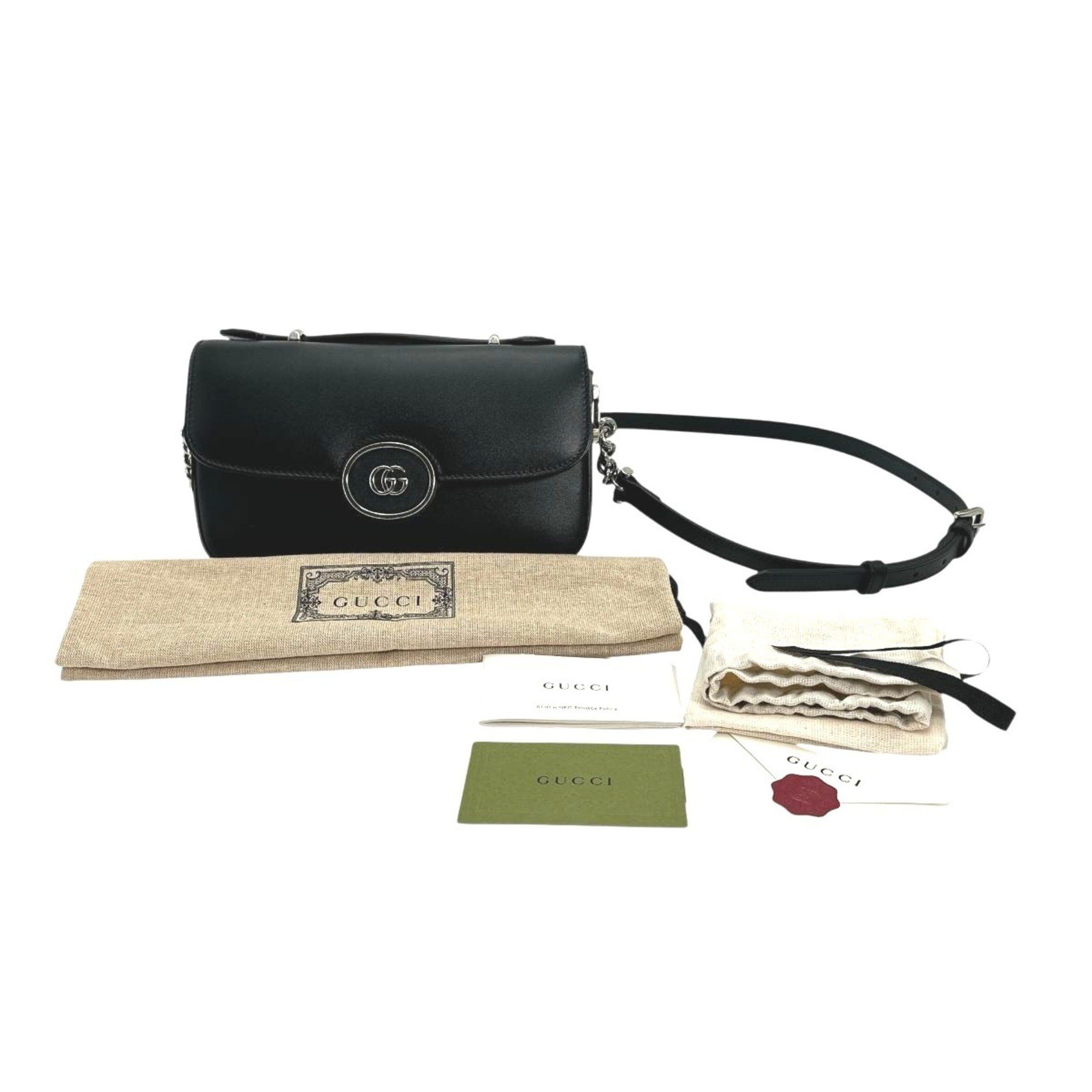 Gucci GUCCI Shoulder Bag Leather 739722 Black Size ONE SIZE - 1 Thumbnail
