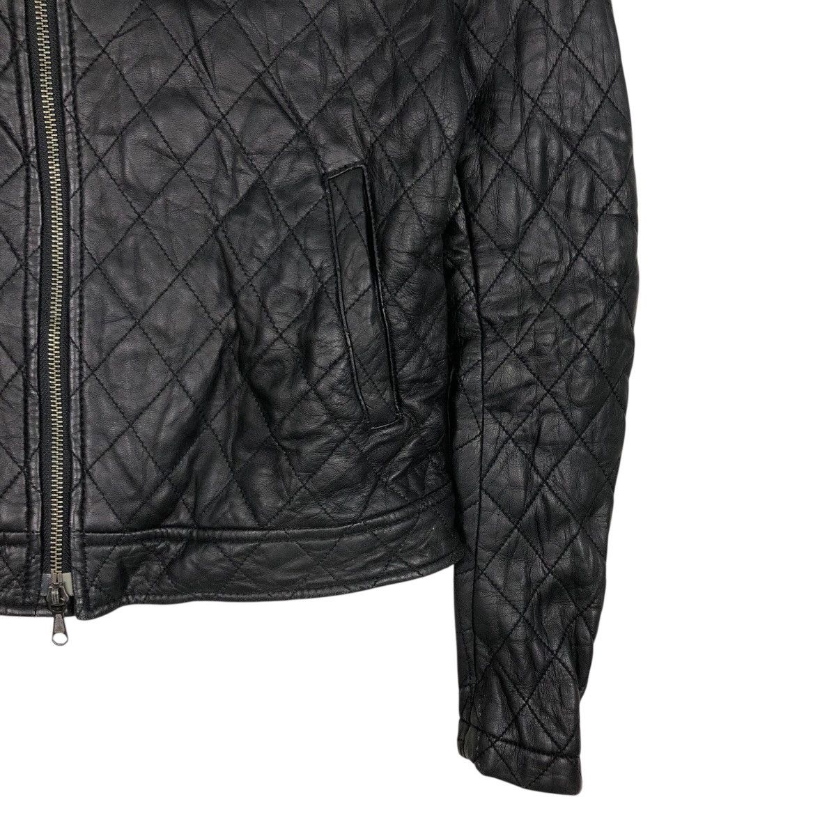 ADAM ET ROPE 📌Cropped Biker Leather Jacket Adam Et Rope Issey Miyake Size US M / EU 48-50 / 2 - 6 Thumbnail