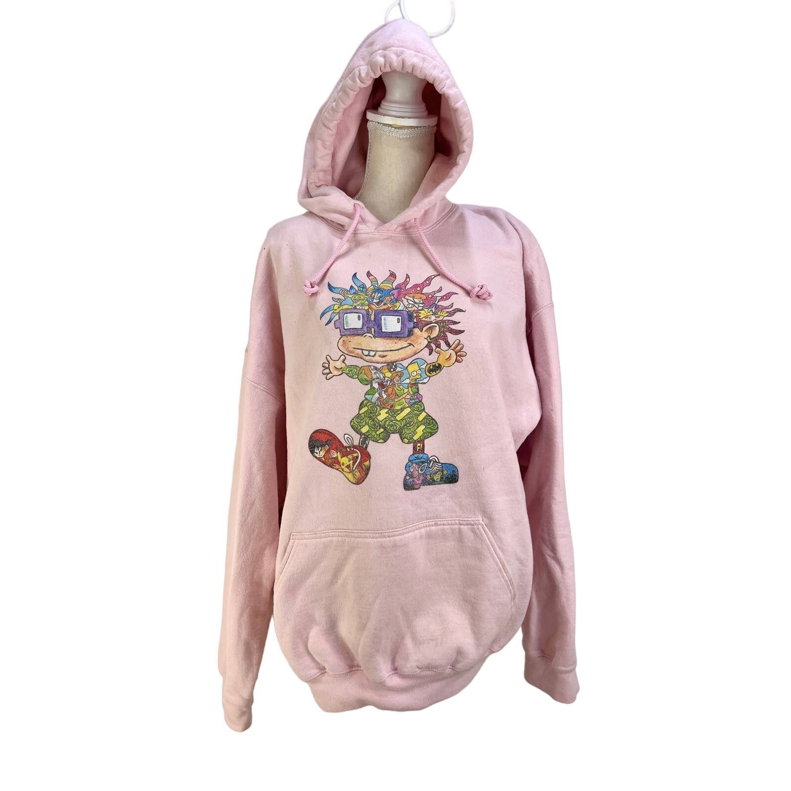 Cartoon Network Vintage Rugrats Chuckie Hoodie Pink Cartoon Network Unisex Size XL / US 12-14 / IT 48-50 - 1 Thumbnail