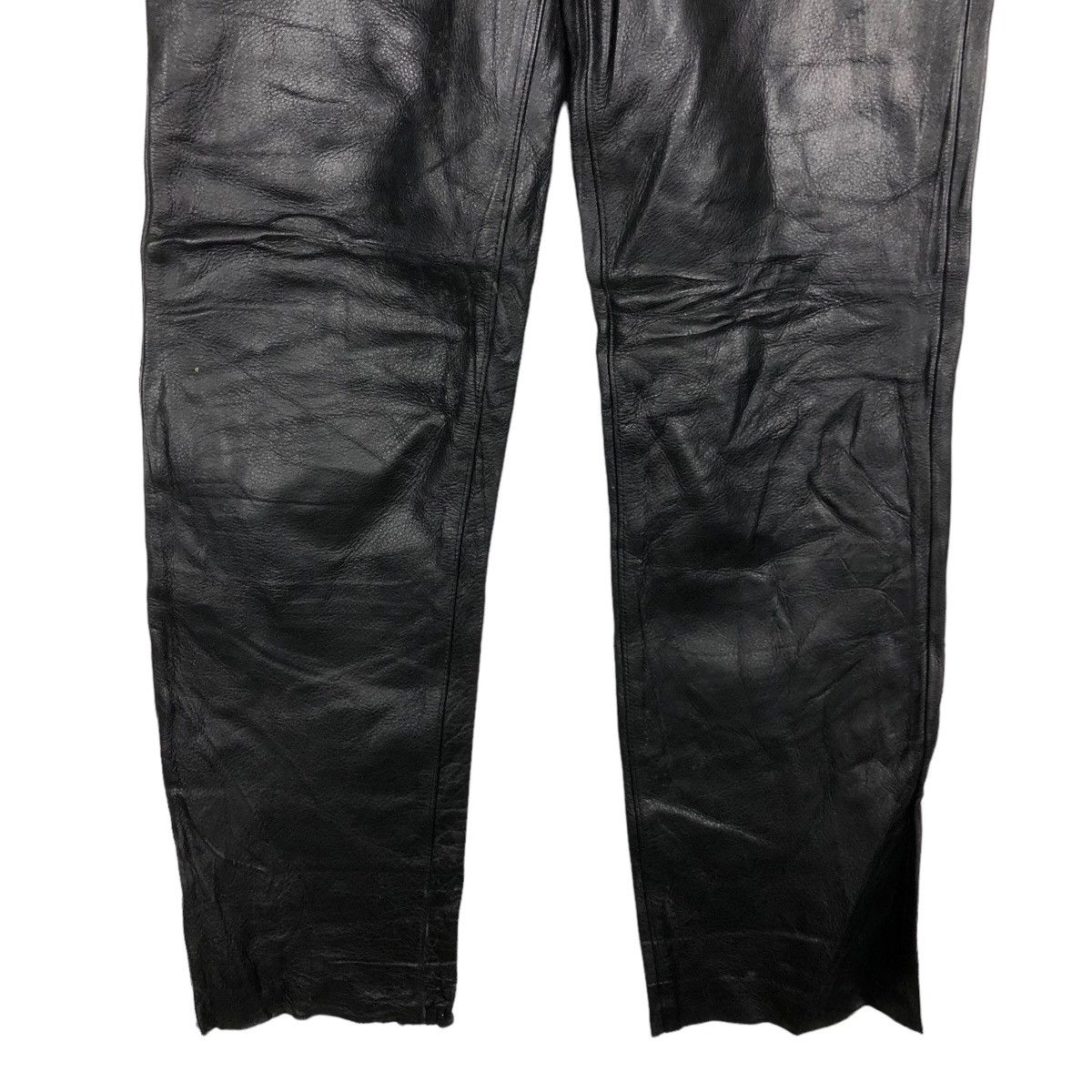 Genuine Leather 🔥90’s Riot Riot Genuine Leather Pants Racing Storm Japan Size US 29 - 4 Thumbnail