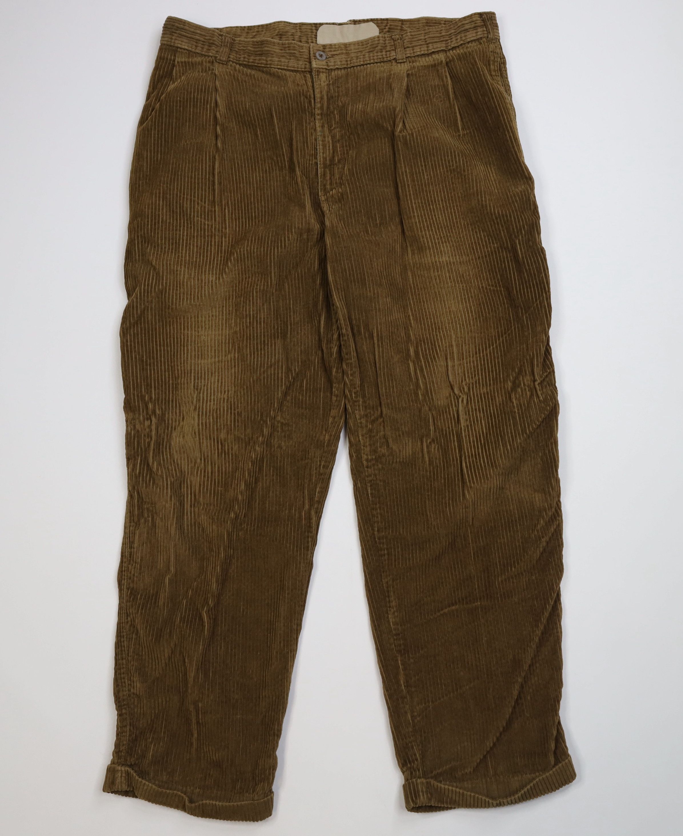 Vintage Vintage 90s Streetwear Baggy Wide Leg Corduroy Pants Brown Size US 38 / EU 54 - 1 Thumbnail